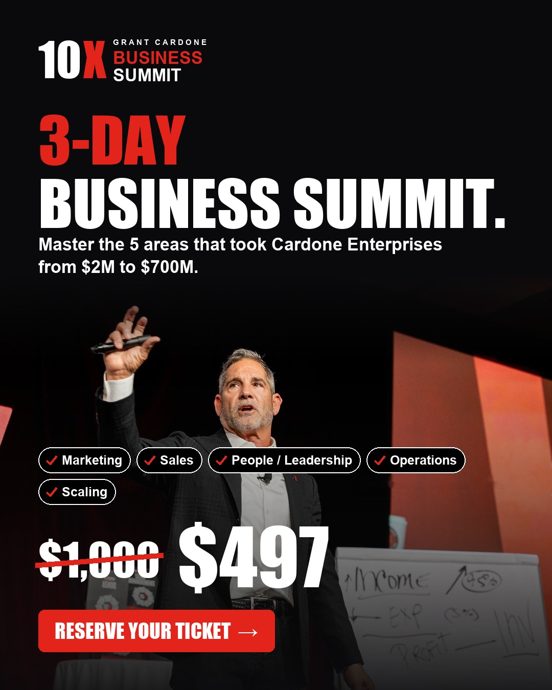 Grant Cardone Facebook ad: My $700M Exec Team Works With YOU