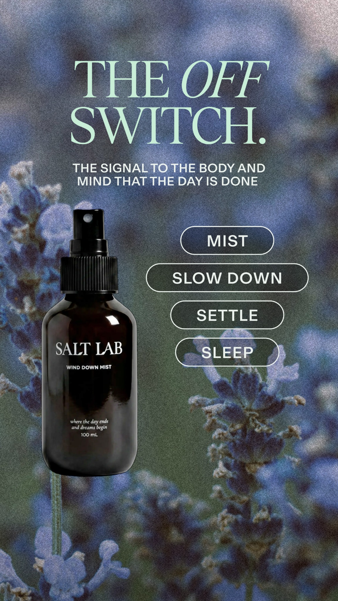 Salt Lab Facebook ad: Your new wind down ritual