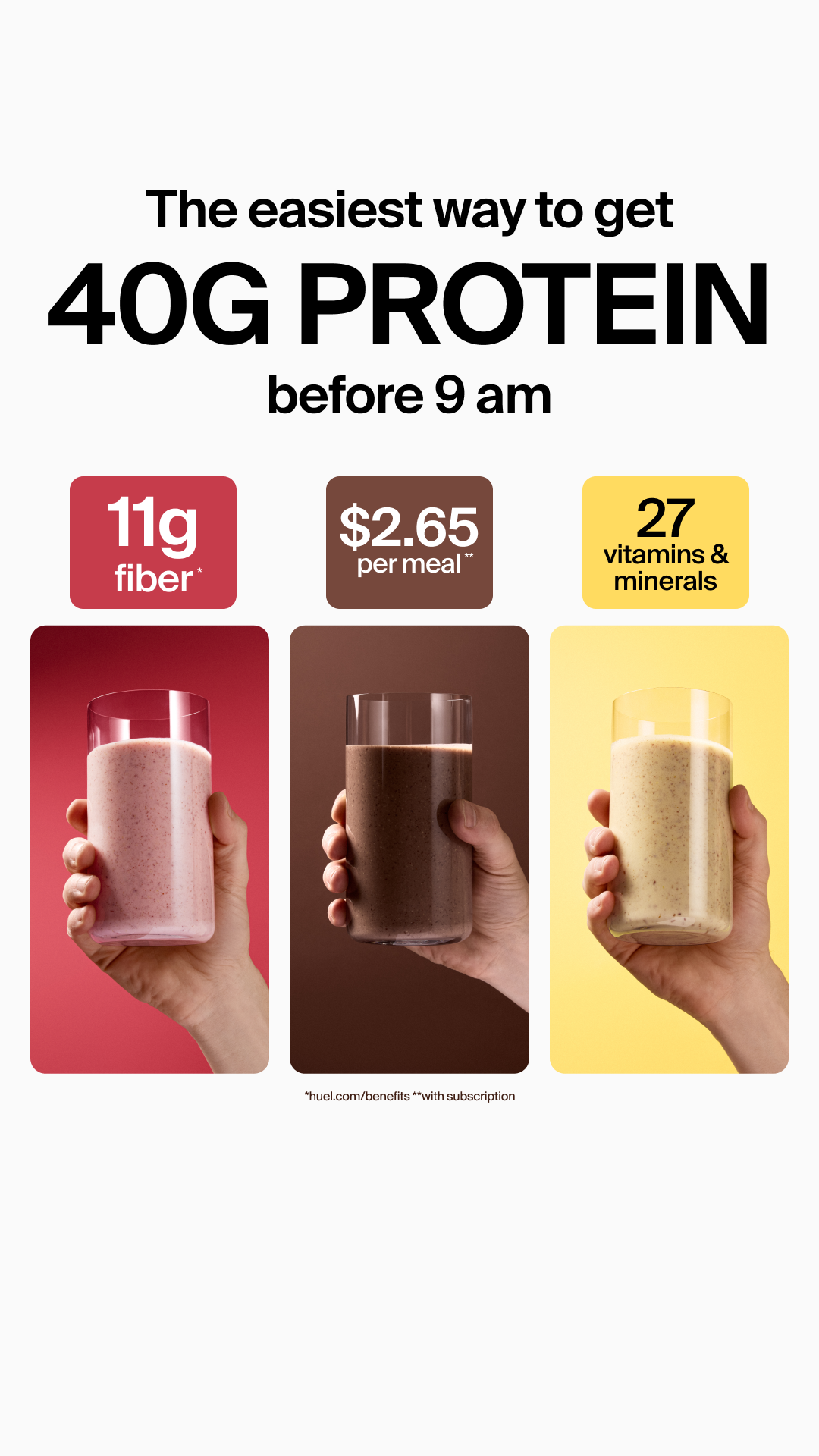 Huel Facebook ad