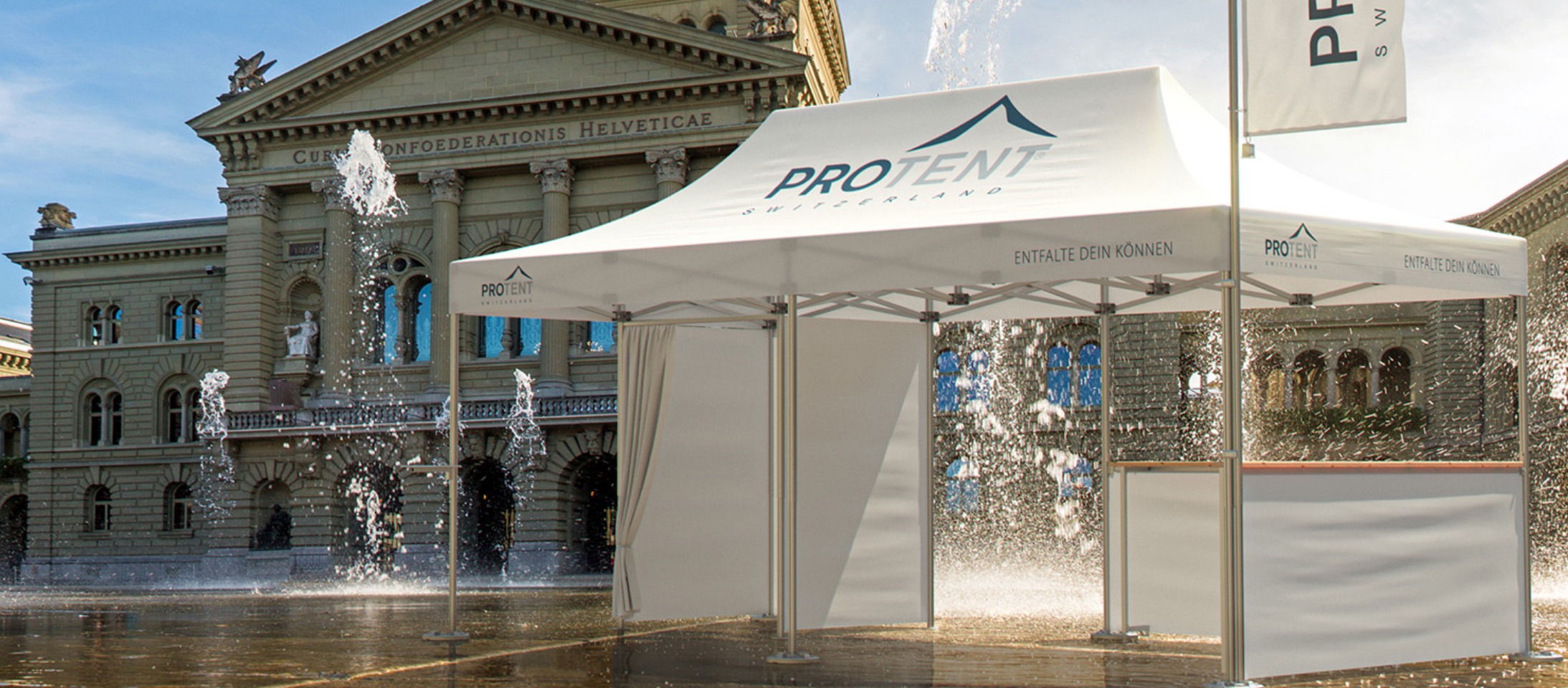 Pro-Tent Facebook ad: Pro-Tent - the Swiss pioneer of folding tents.