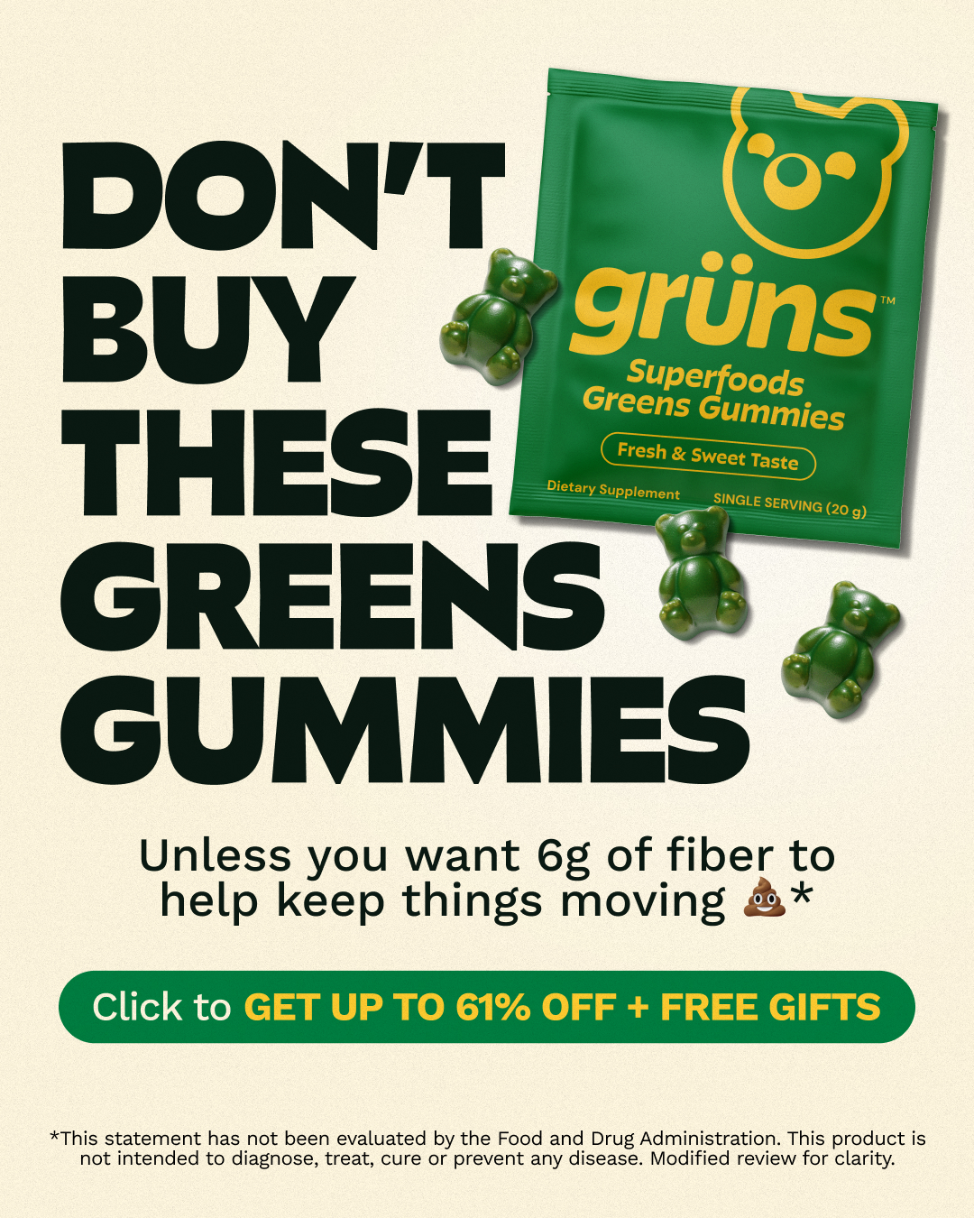 Grüns Facebook ad