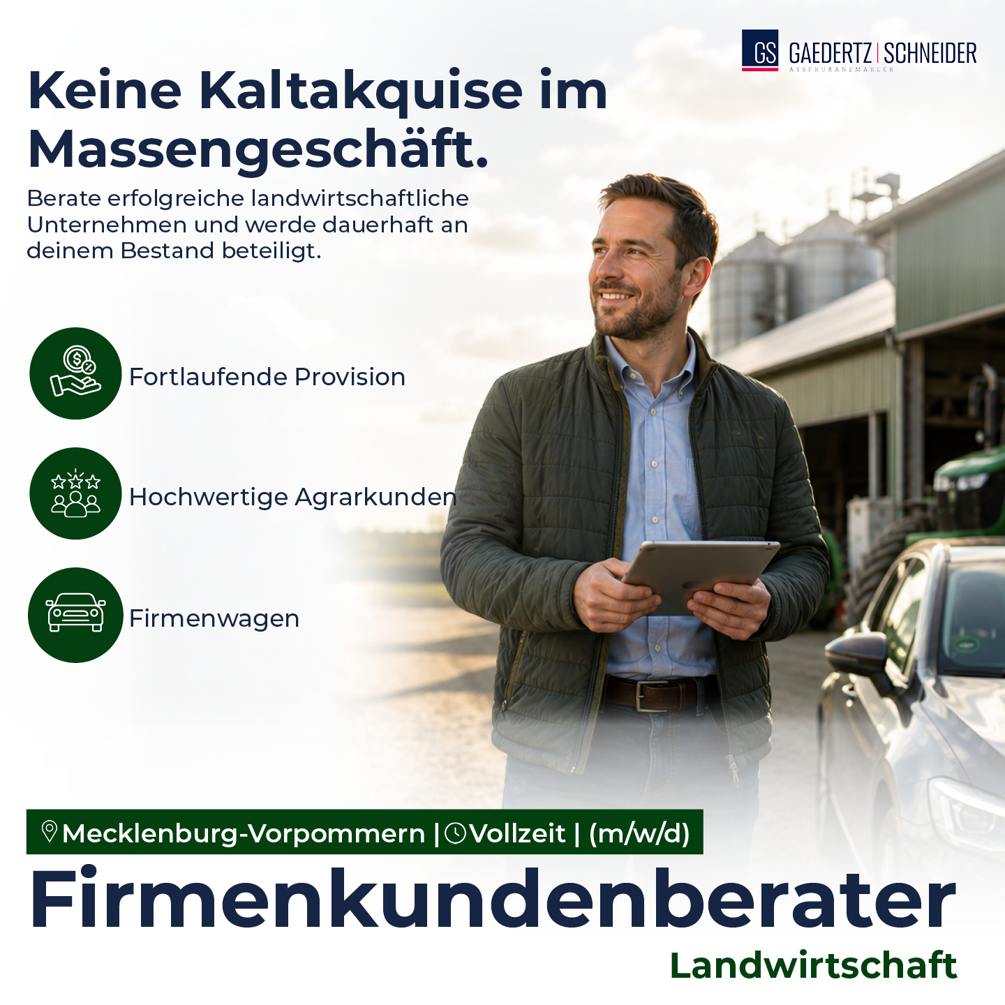 Gaedertz-Schneider GmbH Versicherungsmakler Facebook ad: Versicherung + Landwirtschaft