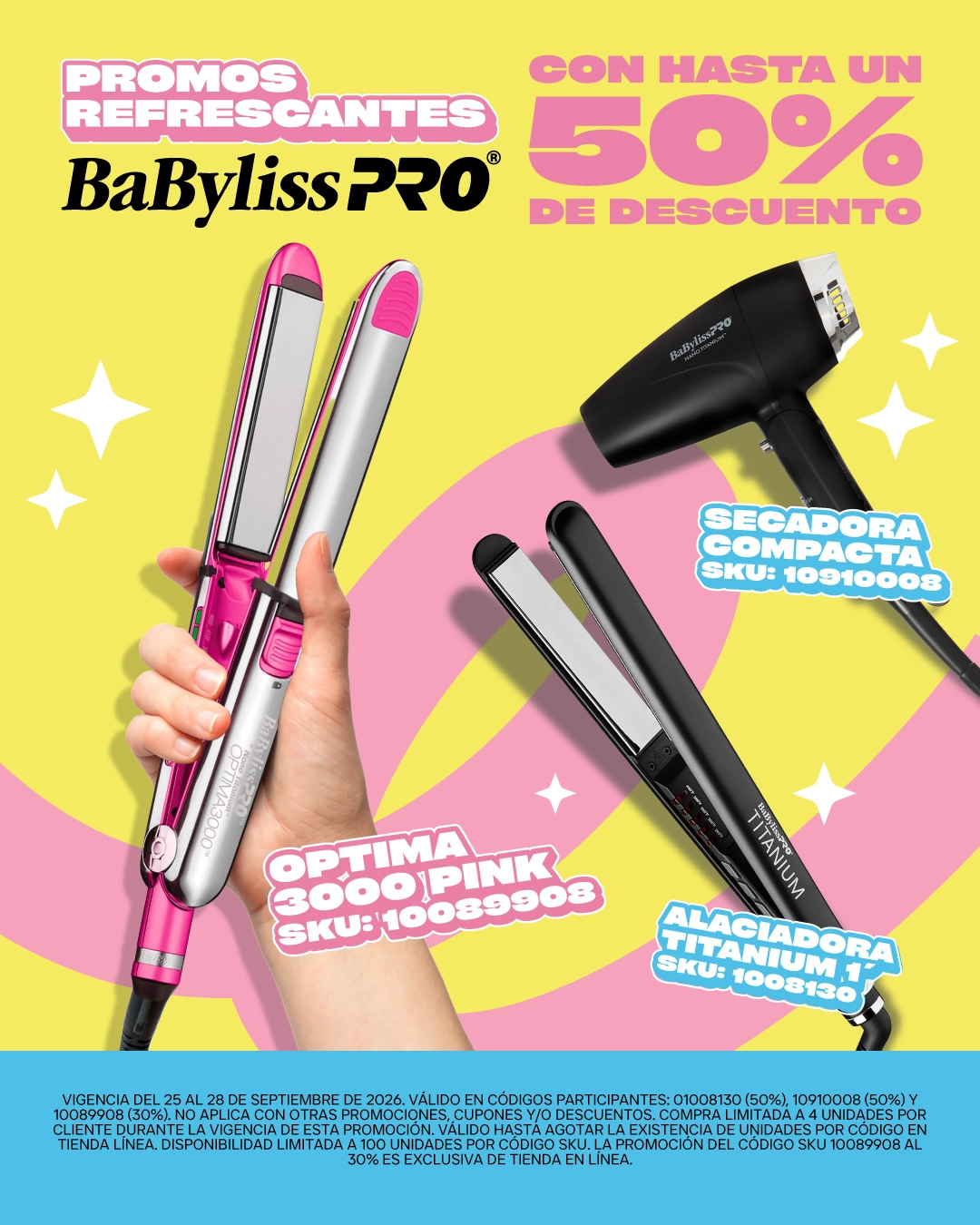 Sally México Facebook ad: 50% Off para un peinado perfecto