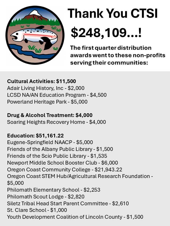 Casey Miller Facebook ad: The Siletz Tribal Charitable Contribution Fund (STCCF)…