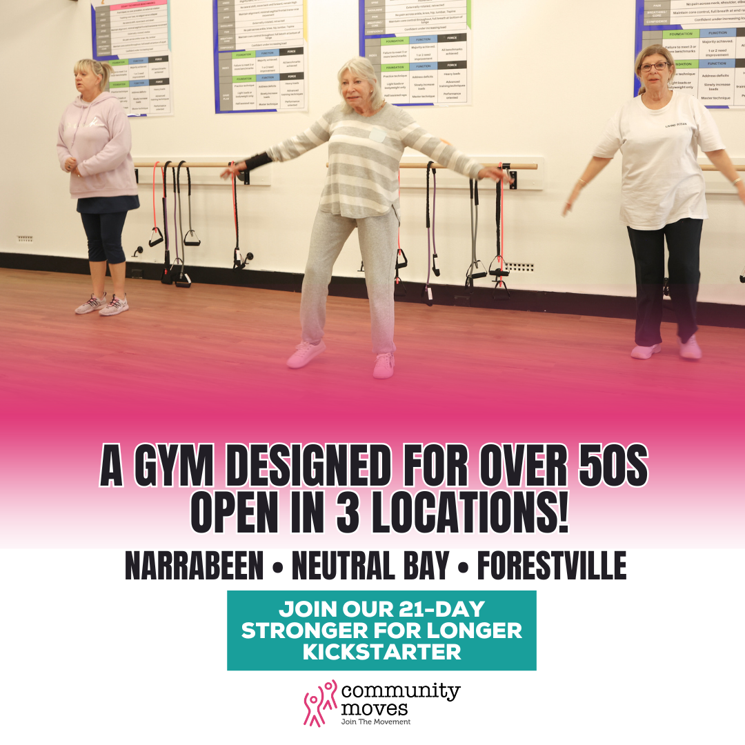 Community Moves Health & Fitness Facebook ad: Finally. Exercise Made for Over 50s that Feels Right.