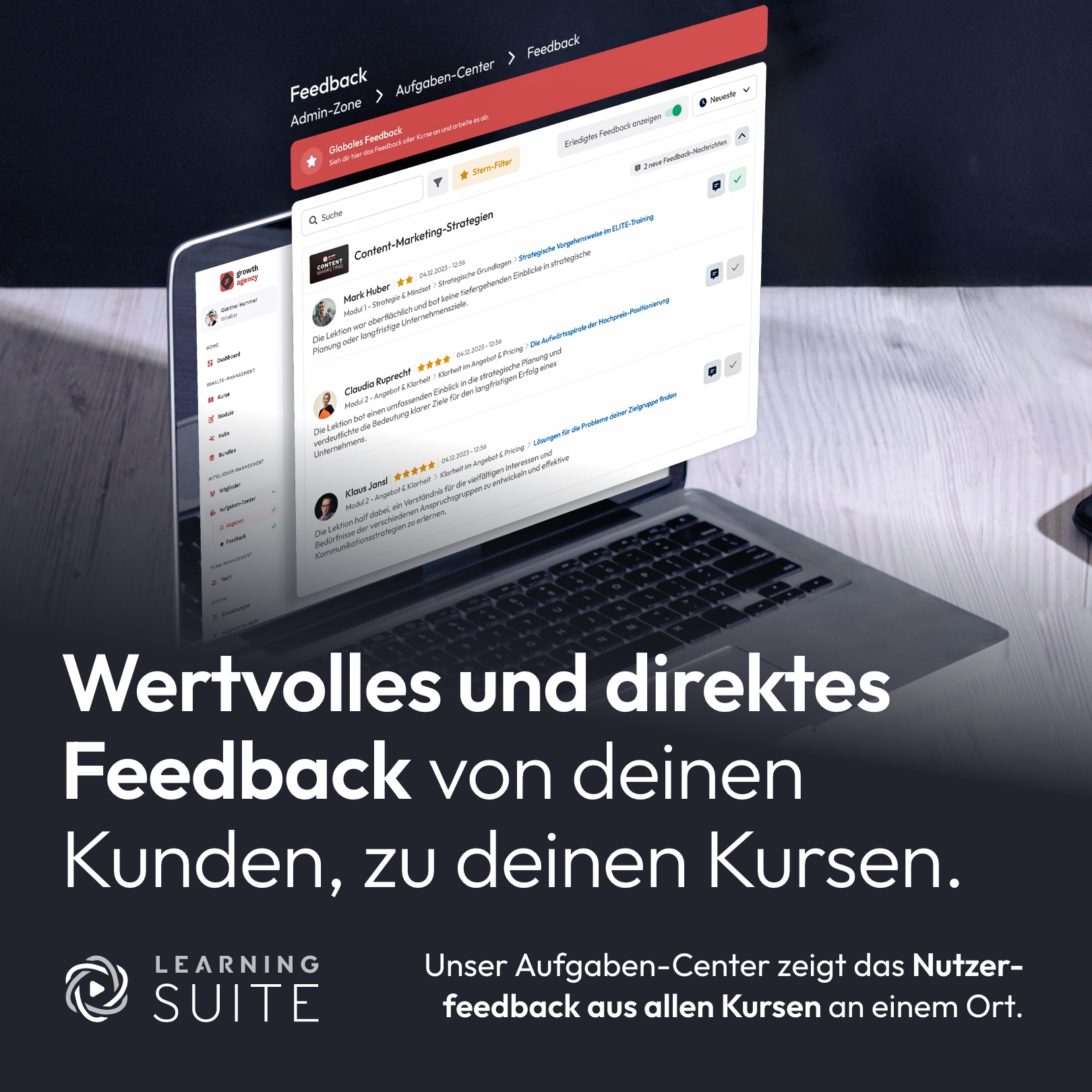 LearningSuite Facebook ad: Bessere Inhalte, mehr Umsatz | LearningSuite