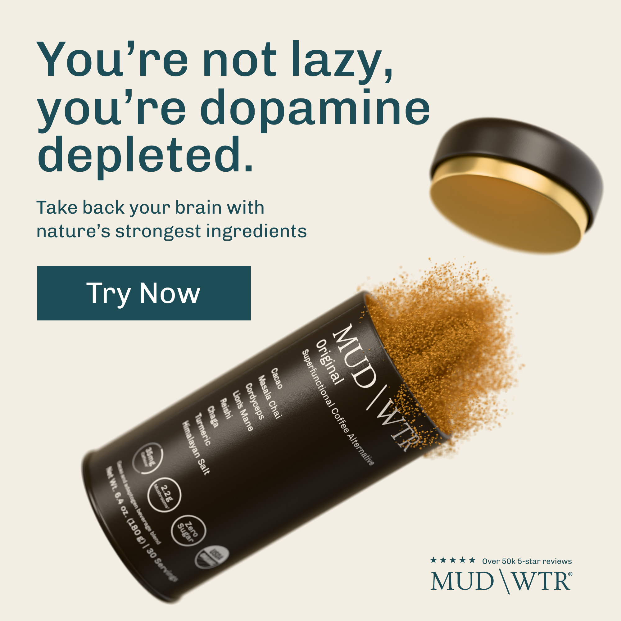 MUD\WTR Facebook ad
