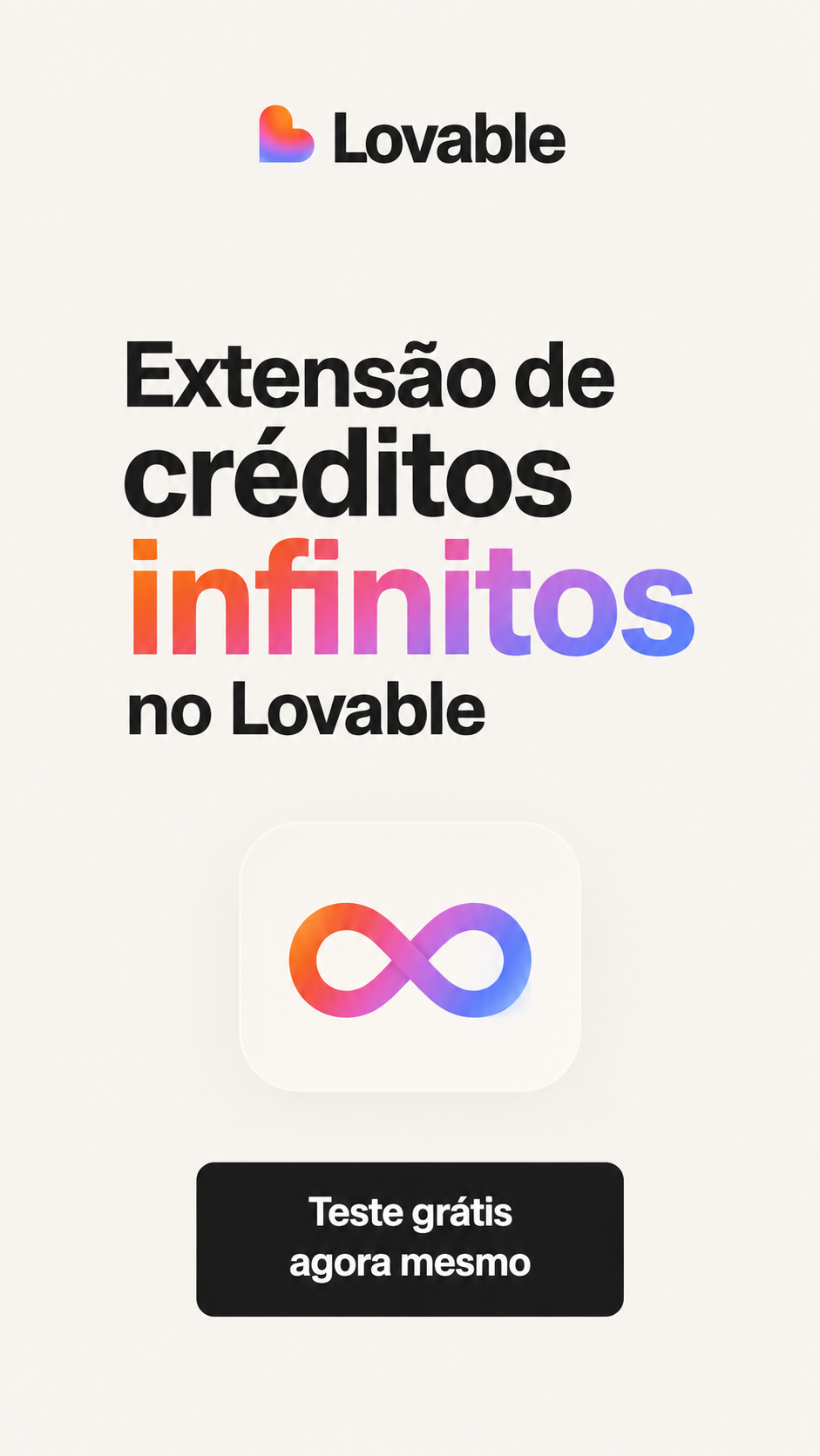 Lovable Bridge Facebook ad: Teste grátis agora