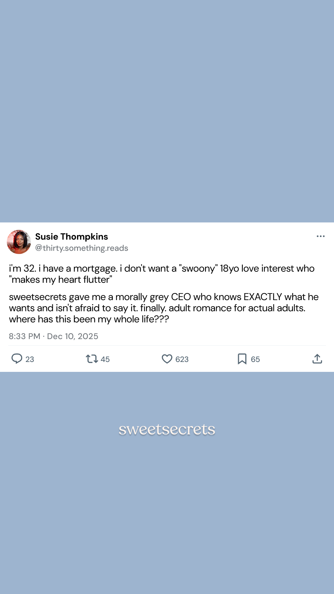 Sweetsecrets Facebook ad