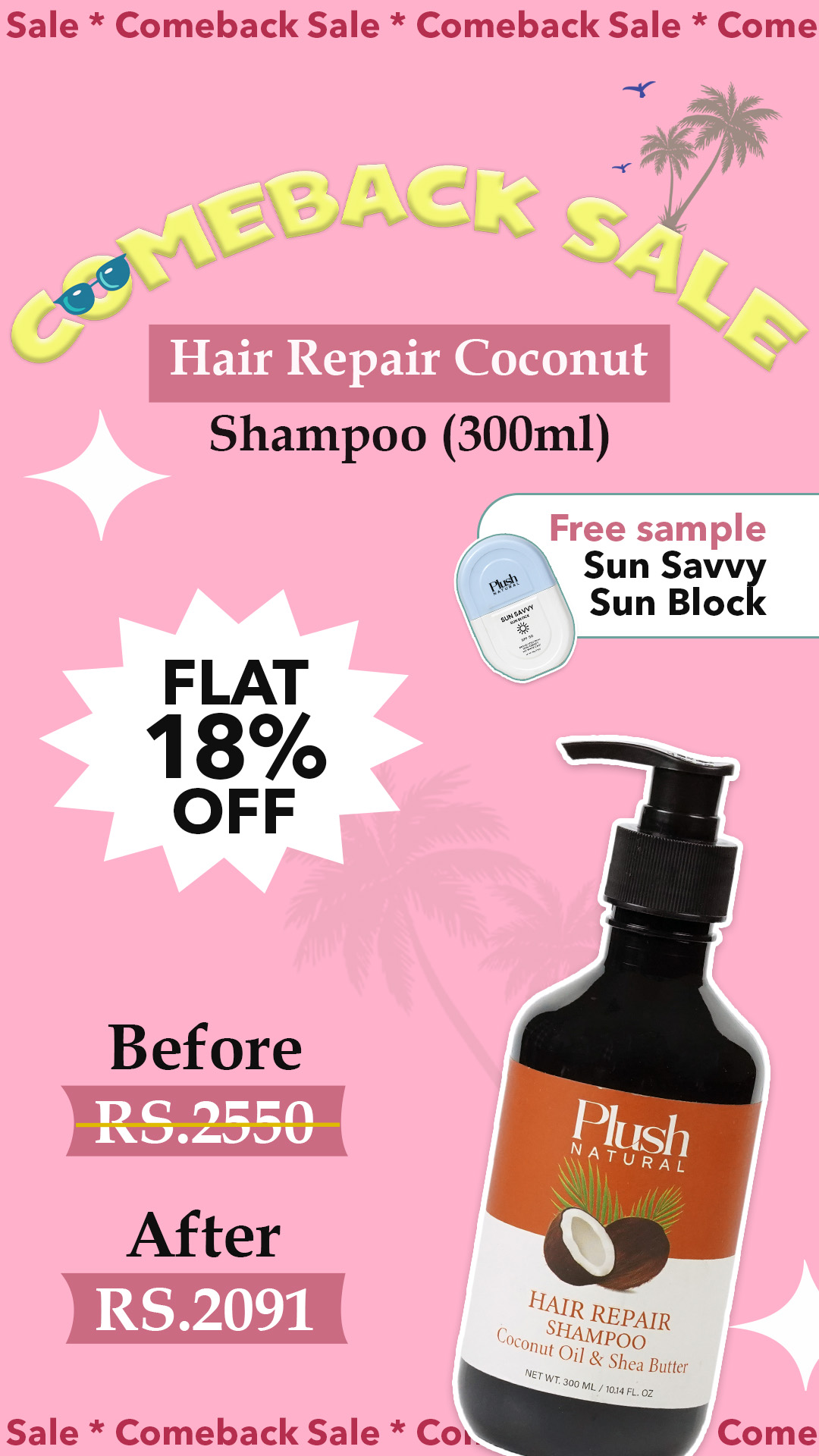 Plush Natural - Skin & Hair Care Products Facebook ad