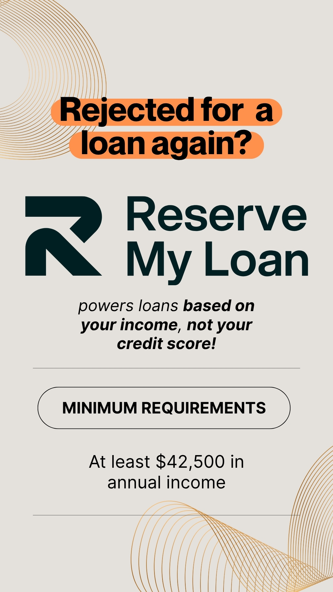 Reserve My Loan Facebook ad: Get Loan Offers In As Little As 60 Seconds!
