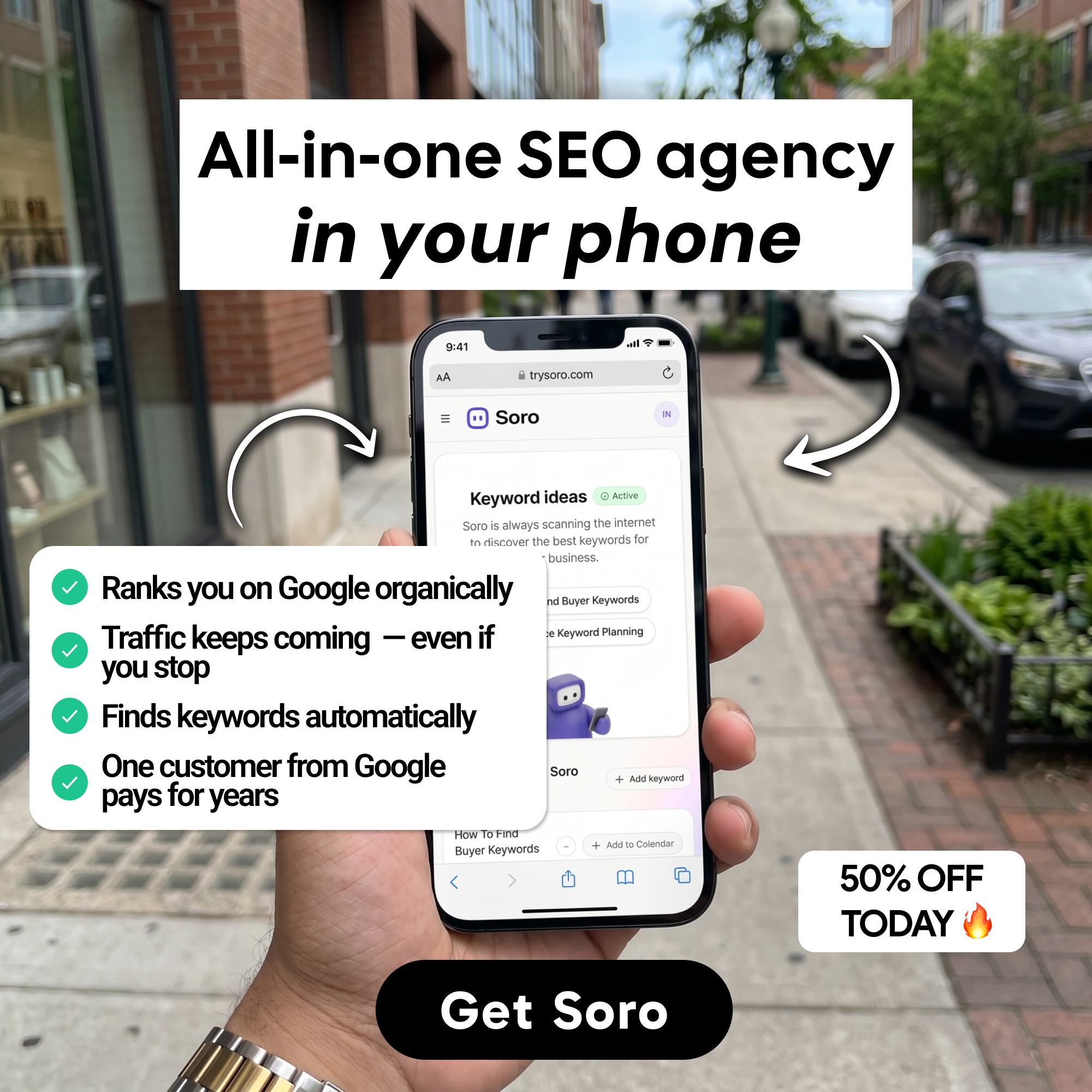 Soro SEO Facebook ad