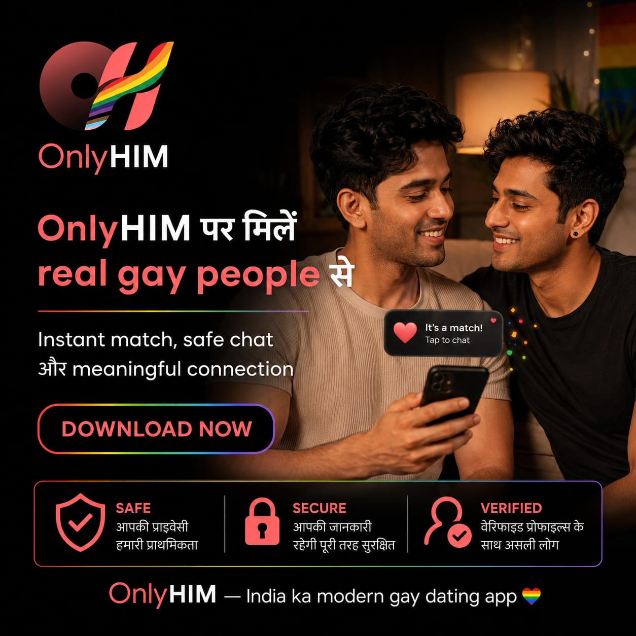 GINIT Apps Facebook ad: OnlyHim: Chat & Date
