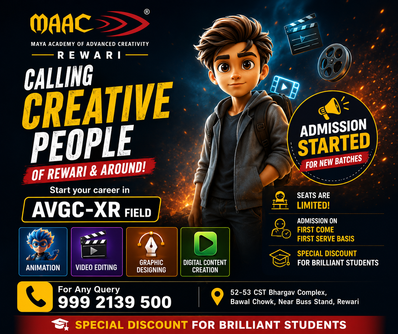 MAAC Rewari Facebook ad: Hey creative people of Rewari Don't miss this opportunity