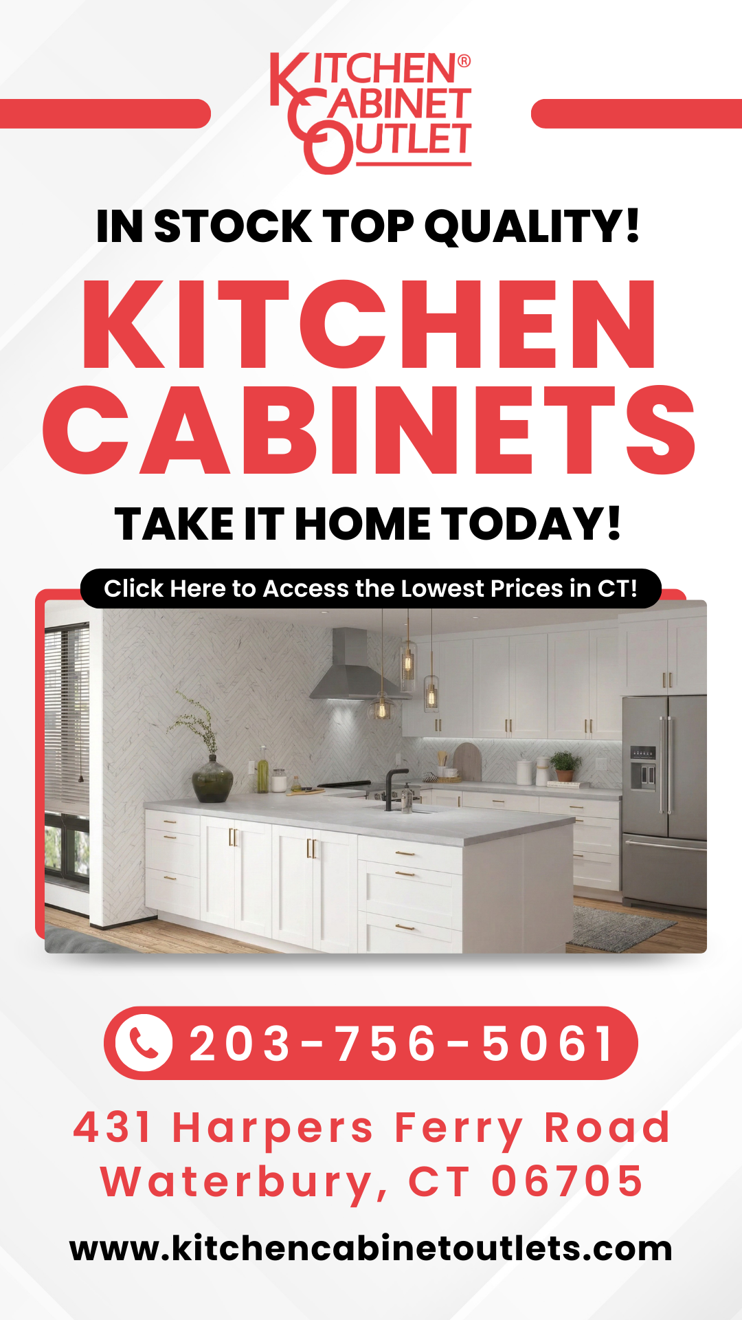 Kitchen Cabinet Outlet Facebook ad from Apr 4, 2026