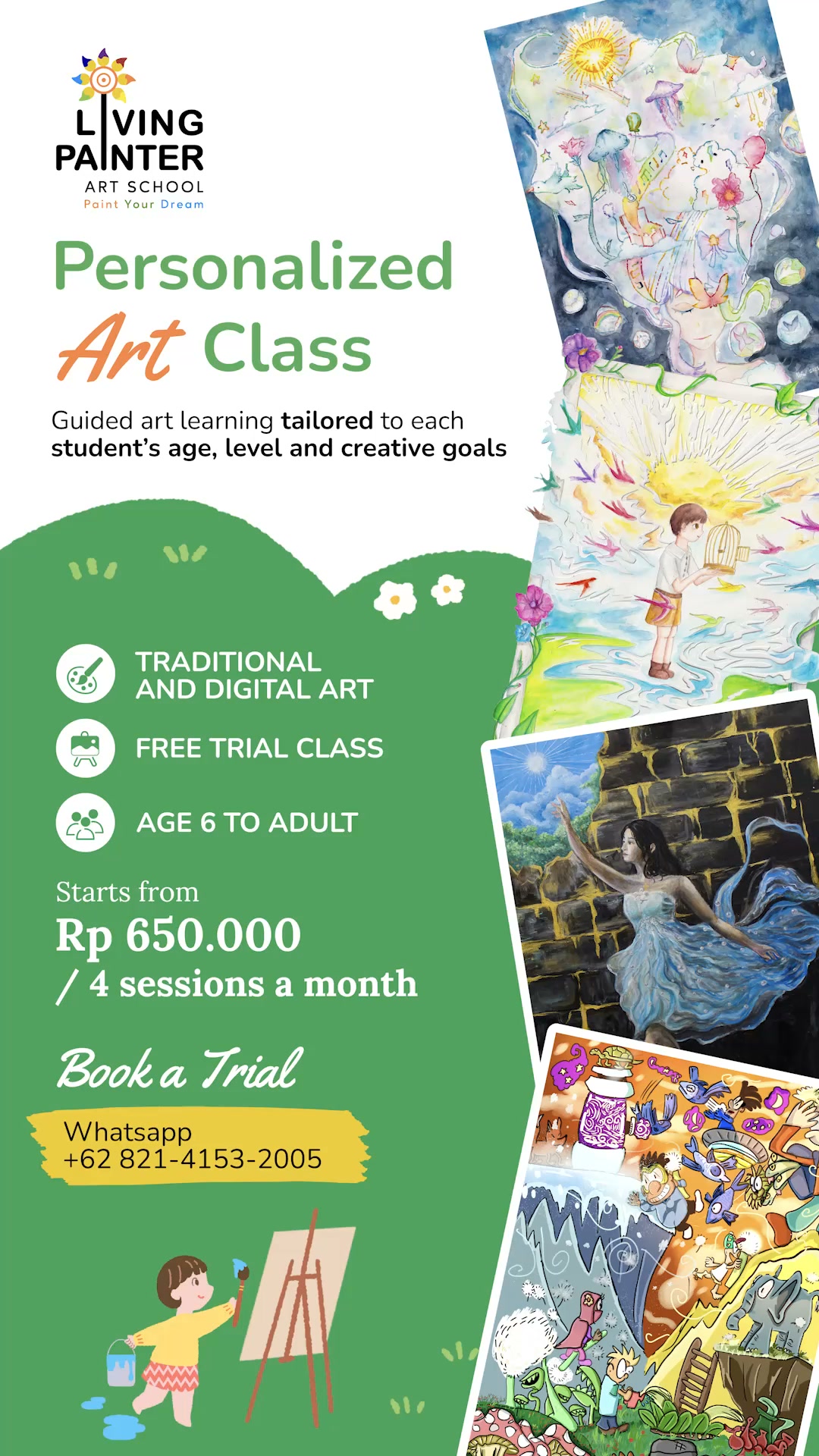 Living Painter Art School Facebook ad