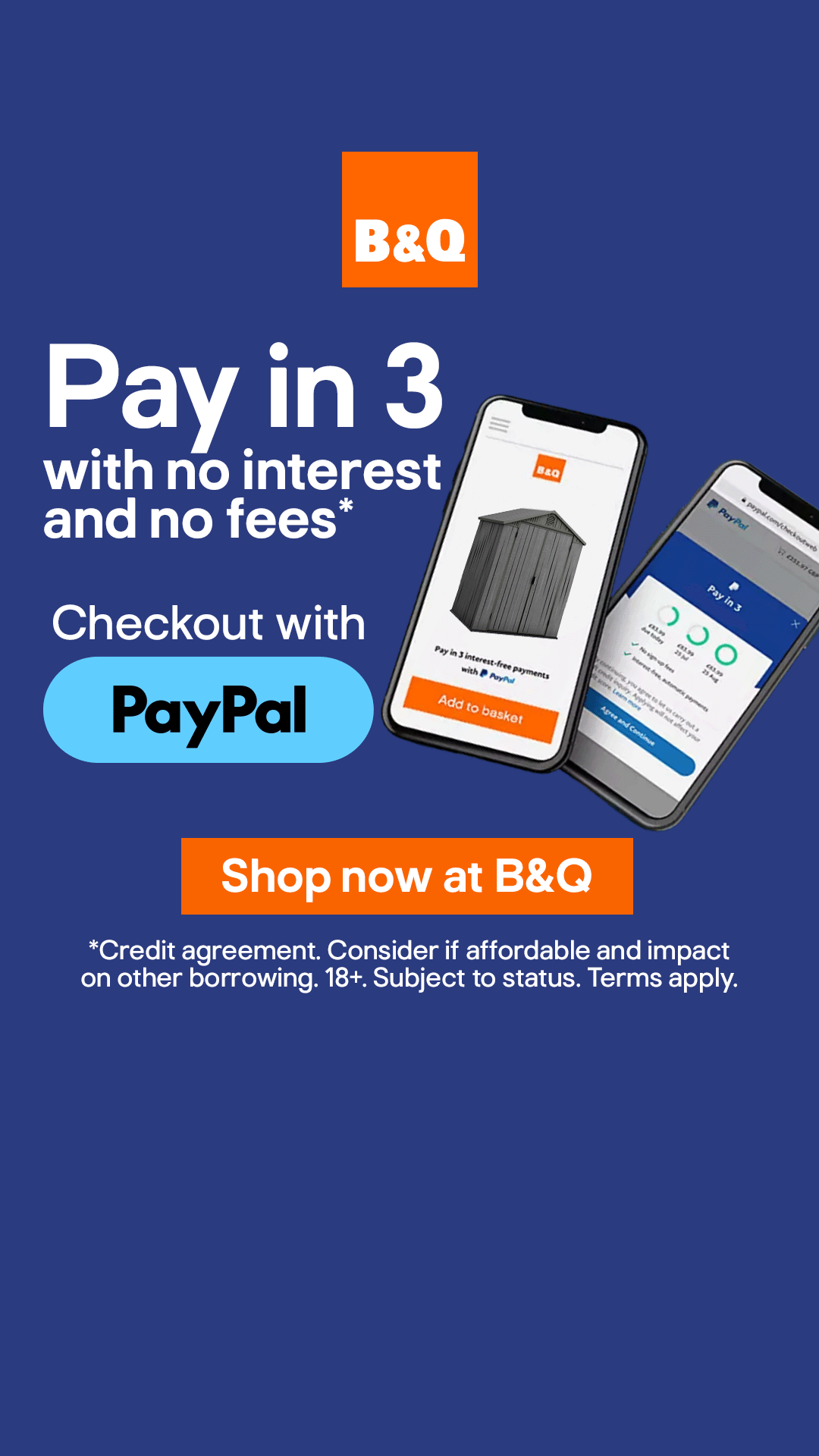 B&Q Facebook ad