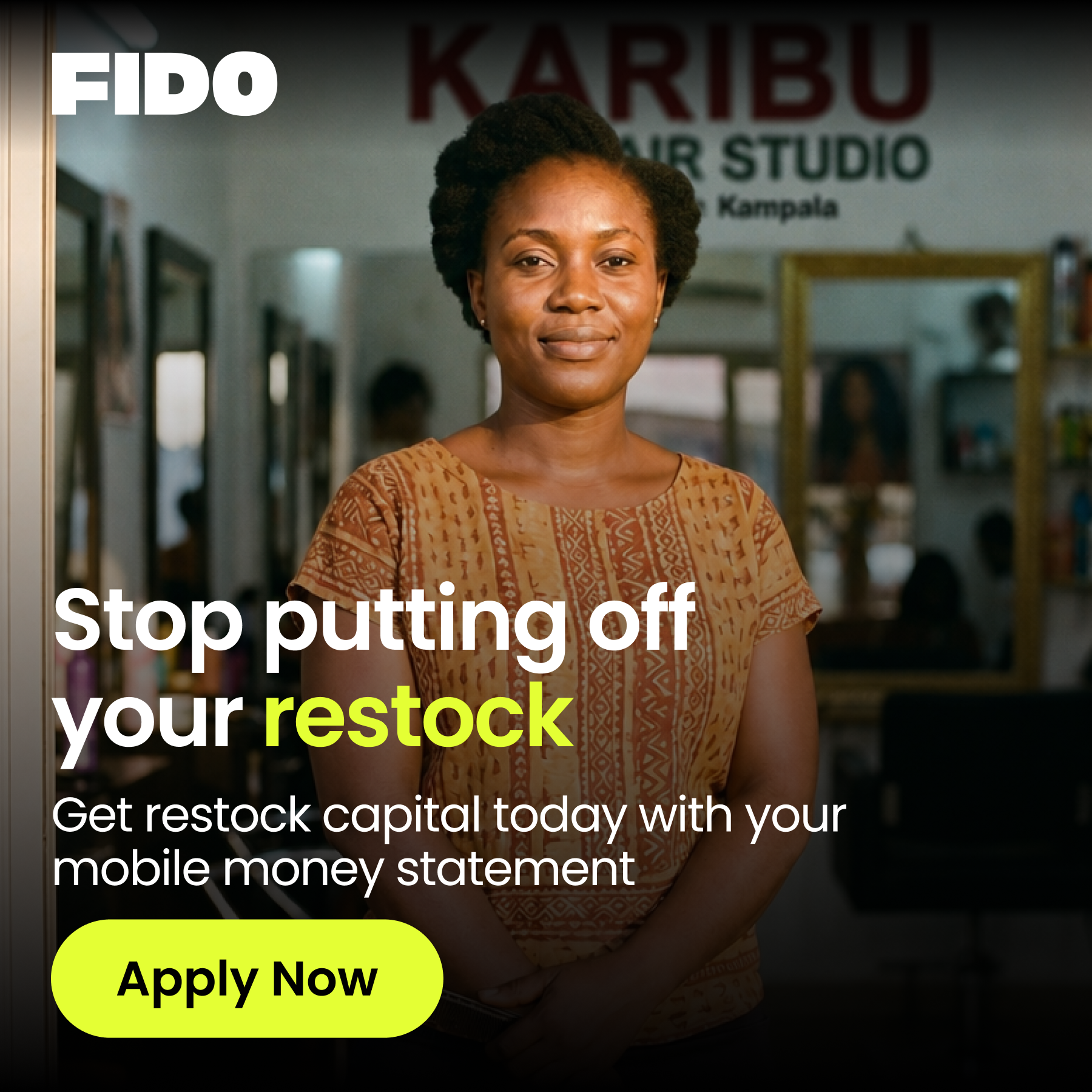 Fido Uganda Facebook ad: Up to UGX 750,000 Today