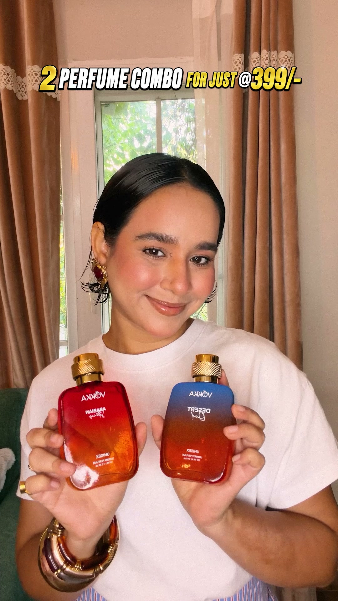 Vokka Perfumes Facebook ad: Why pay ₹599 for one when ₹399 gets you two?