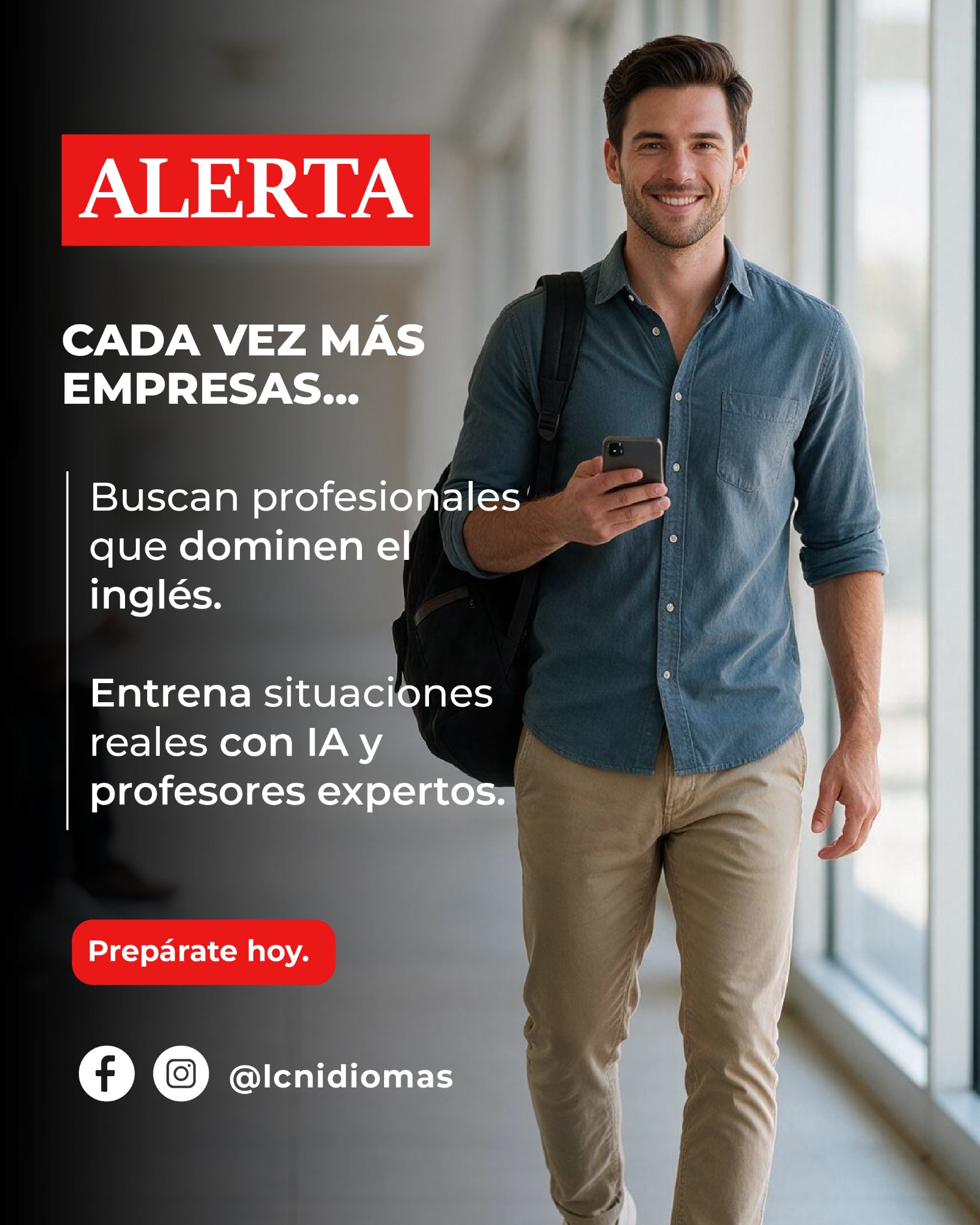 LCN Idiomas Facebook ad from Jul 31, 2026