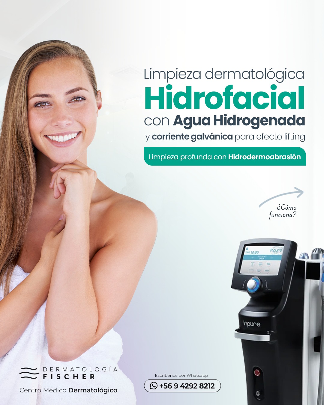 Dermatologiafischer Facebook ad: Tu piel merece algo más que una limpieza…