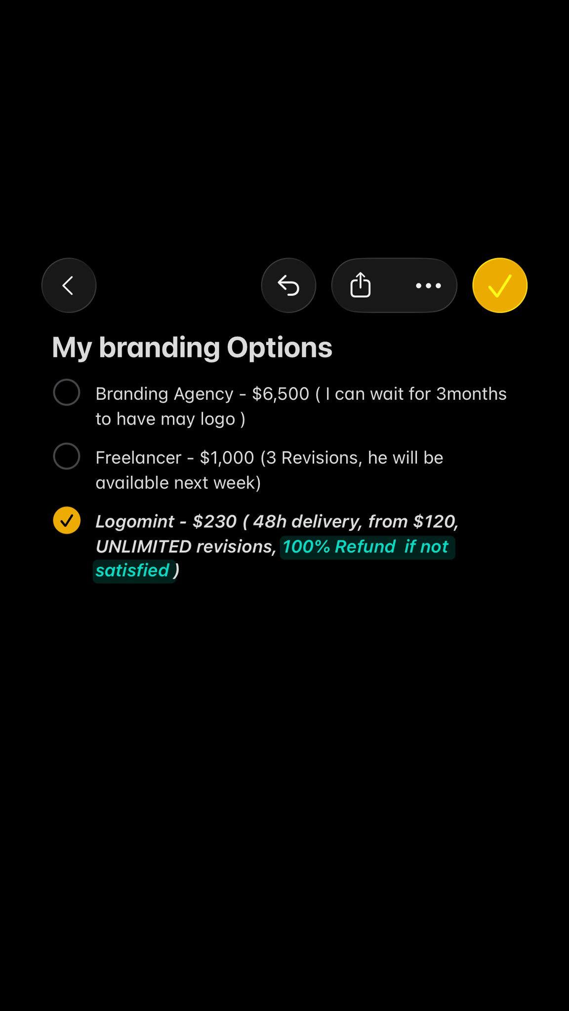 Logomint Facebook ad: Fair Price. Real Designer.