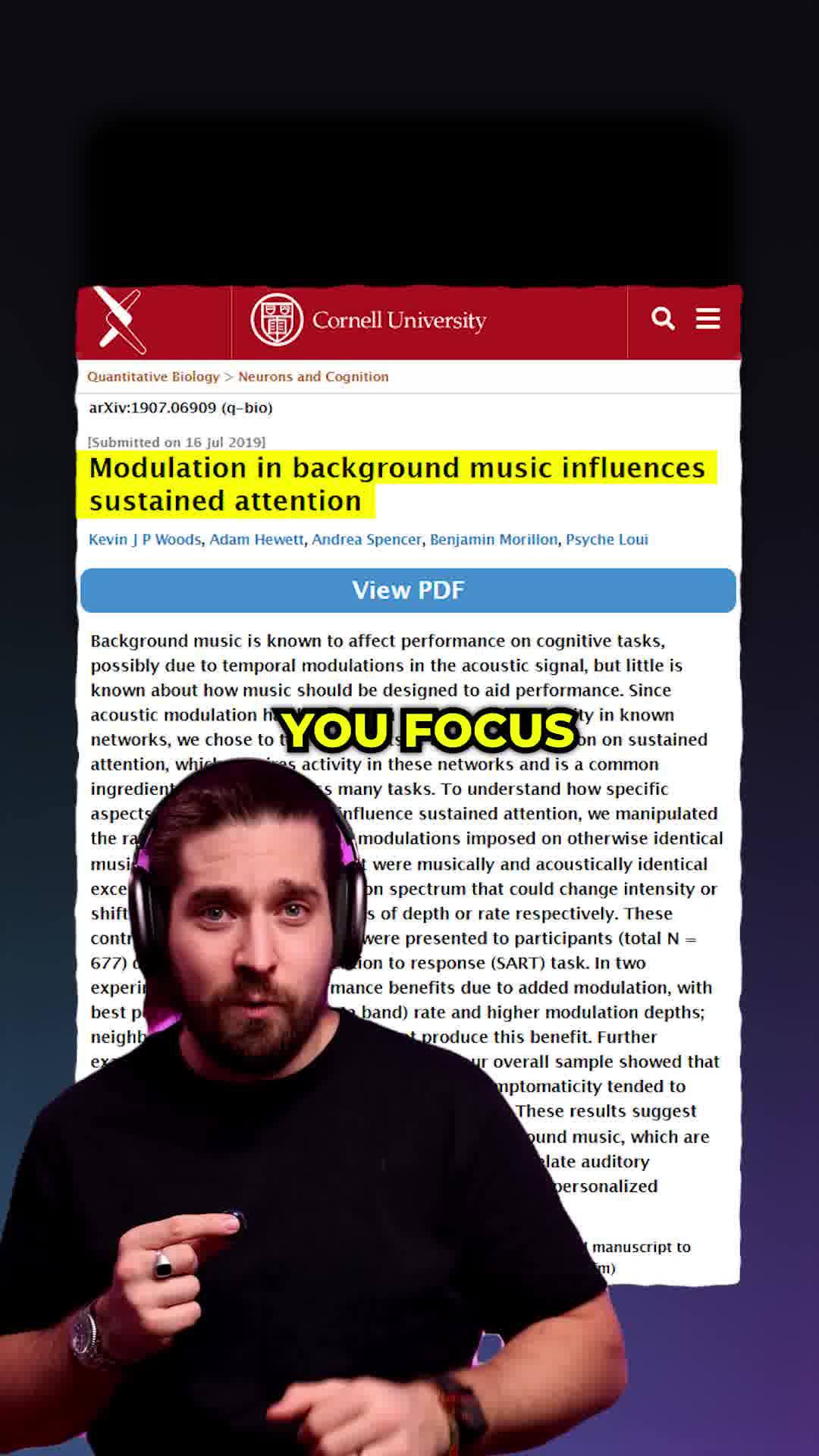Brain.fm Facebook ad: Focus Music That Actually Works