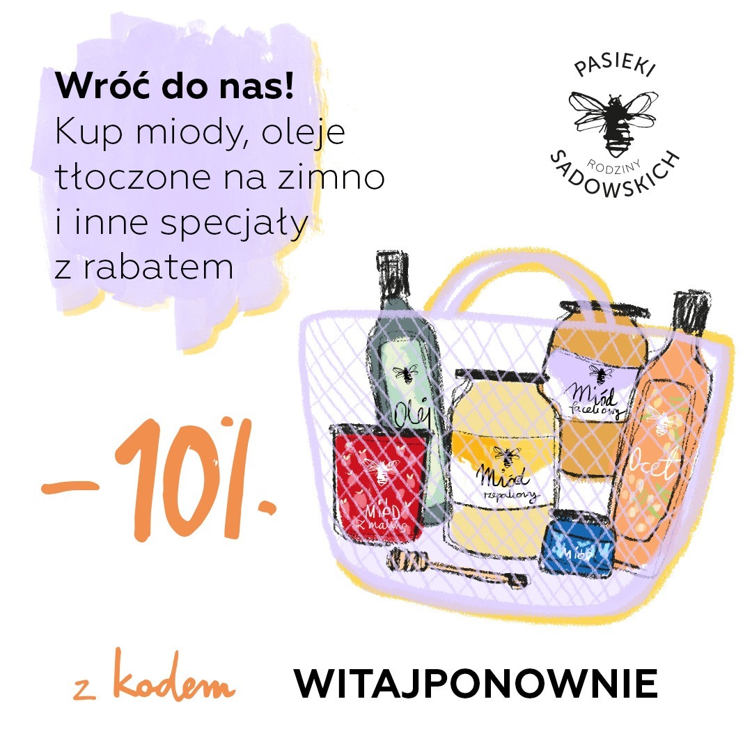 Pasieki Rodziny Sadowskich Facebook ad: Kod rabatowy -10%