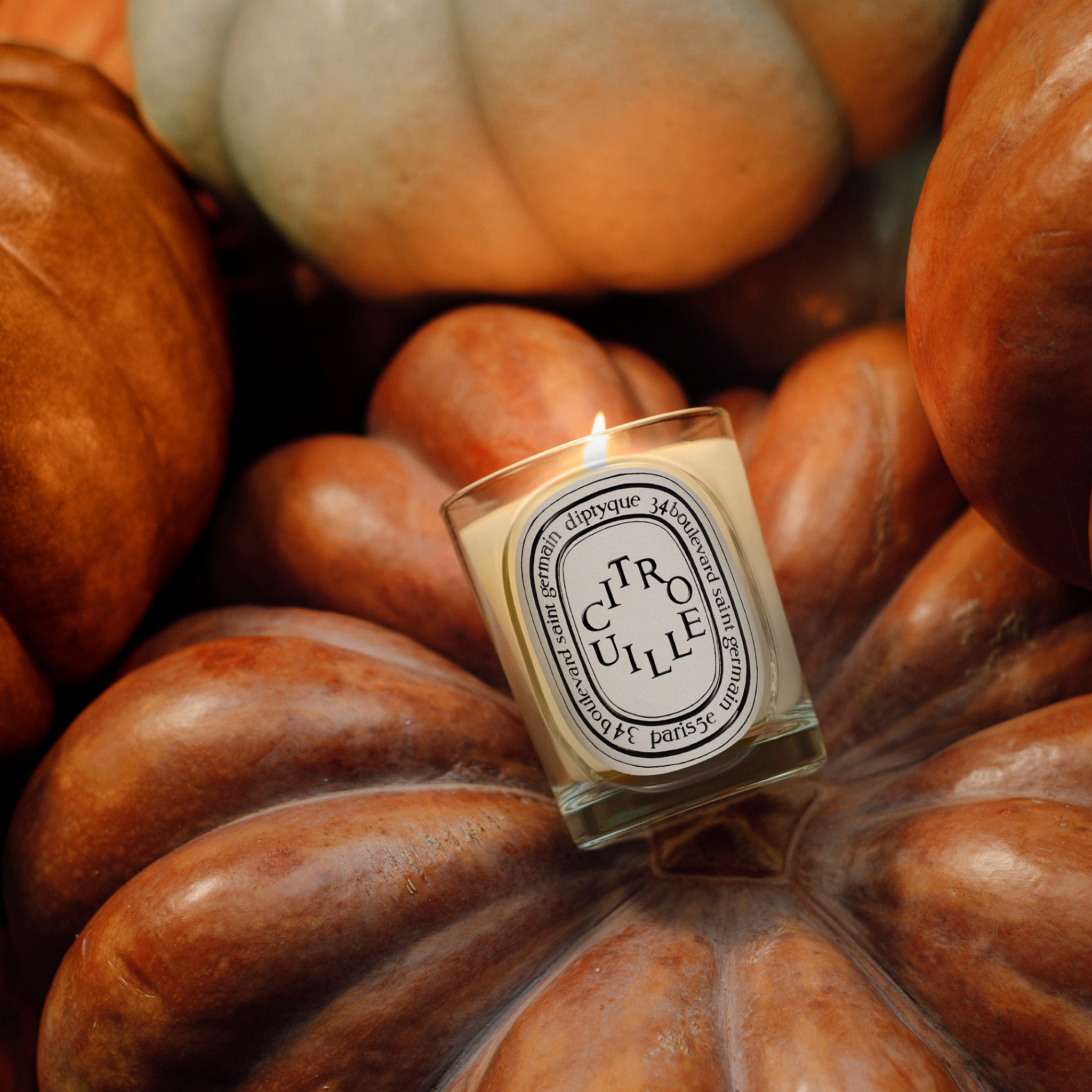 diptyque Facebook ad: Bougie du mois, Citrouille