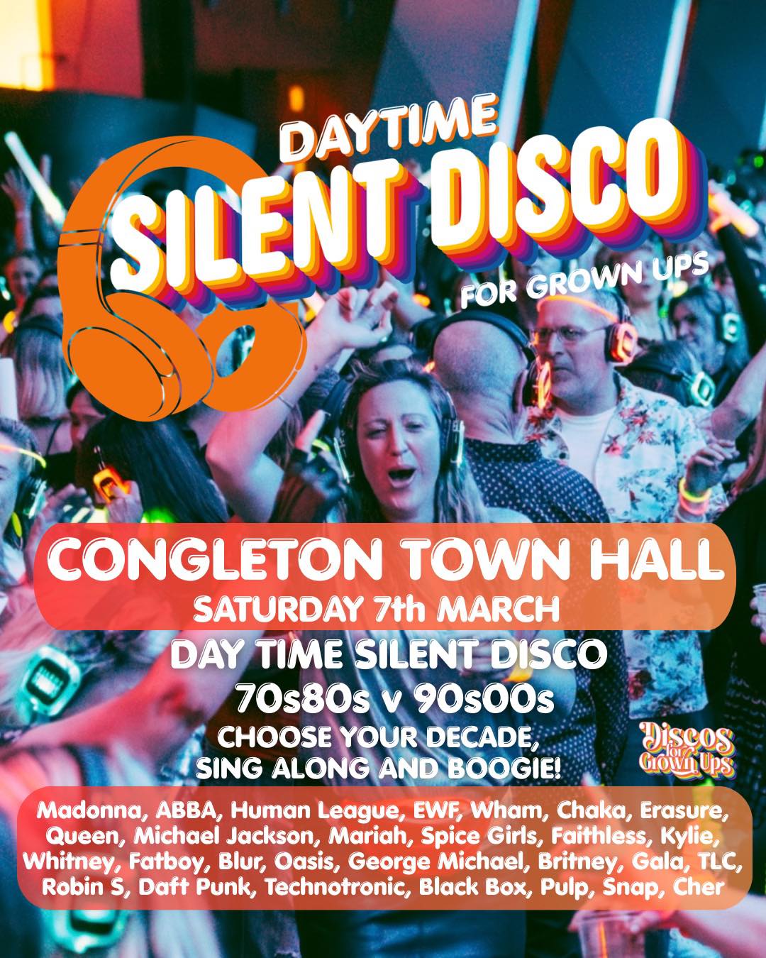 Discos for Grown Ups Facebook ad