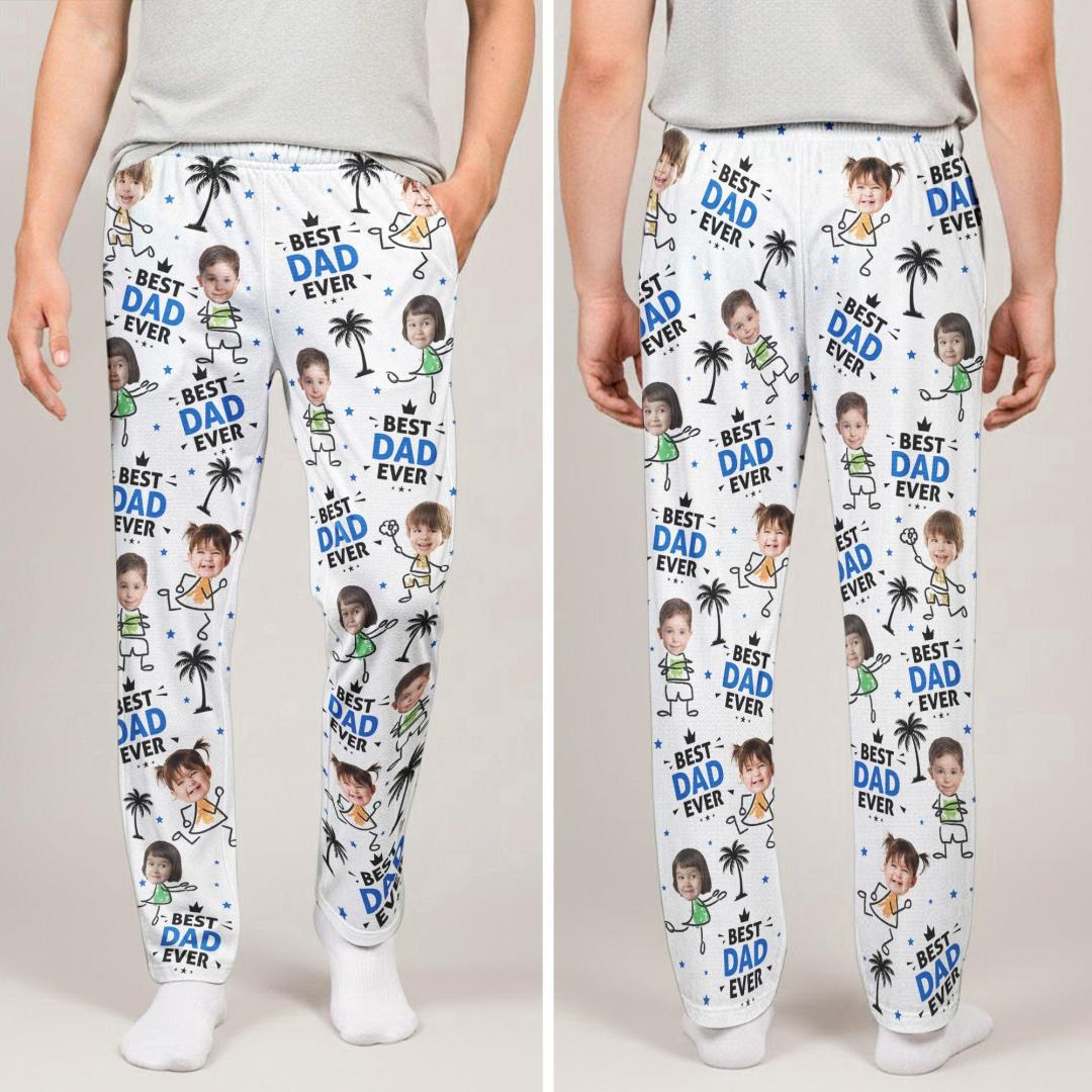 Soufeel Present Facebook ad: Make His Day Extra Cozy! Personalized Pants for Dad