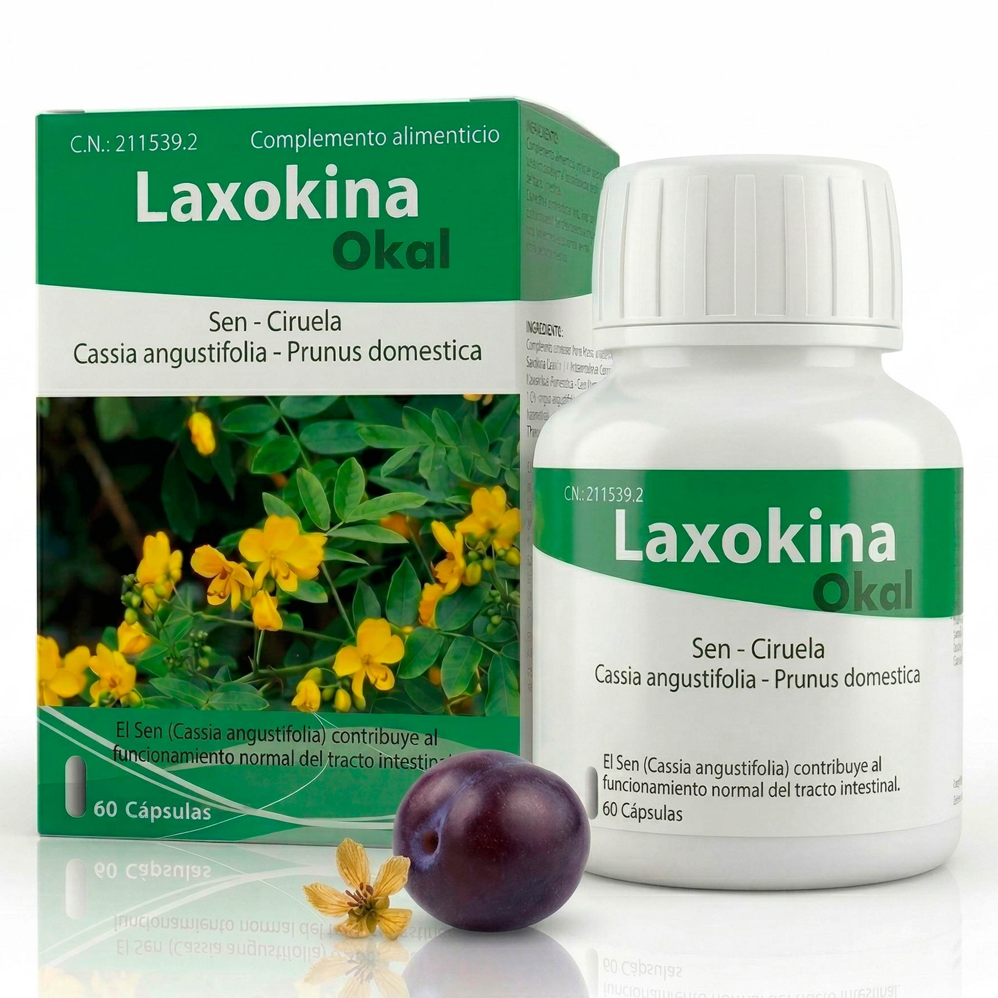 Okal Facebook ad: Laxokina con extracto seco de Sen y ciruela