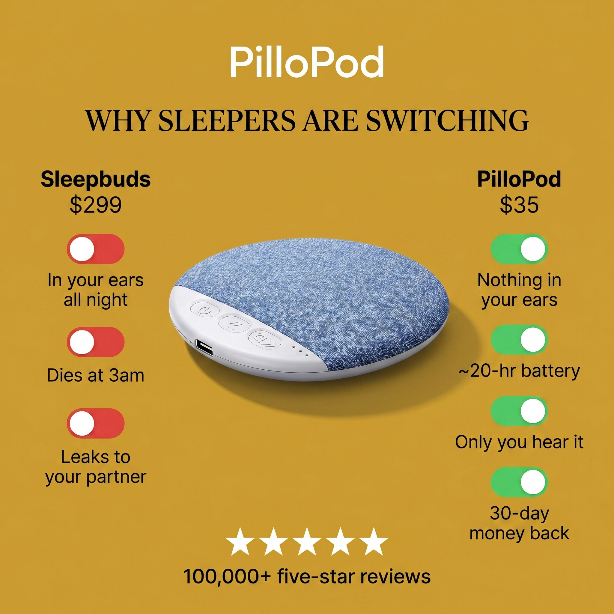 PilloPod Facebook ad