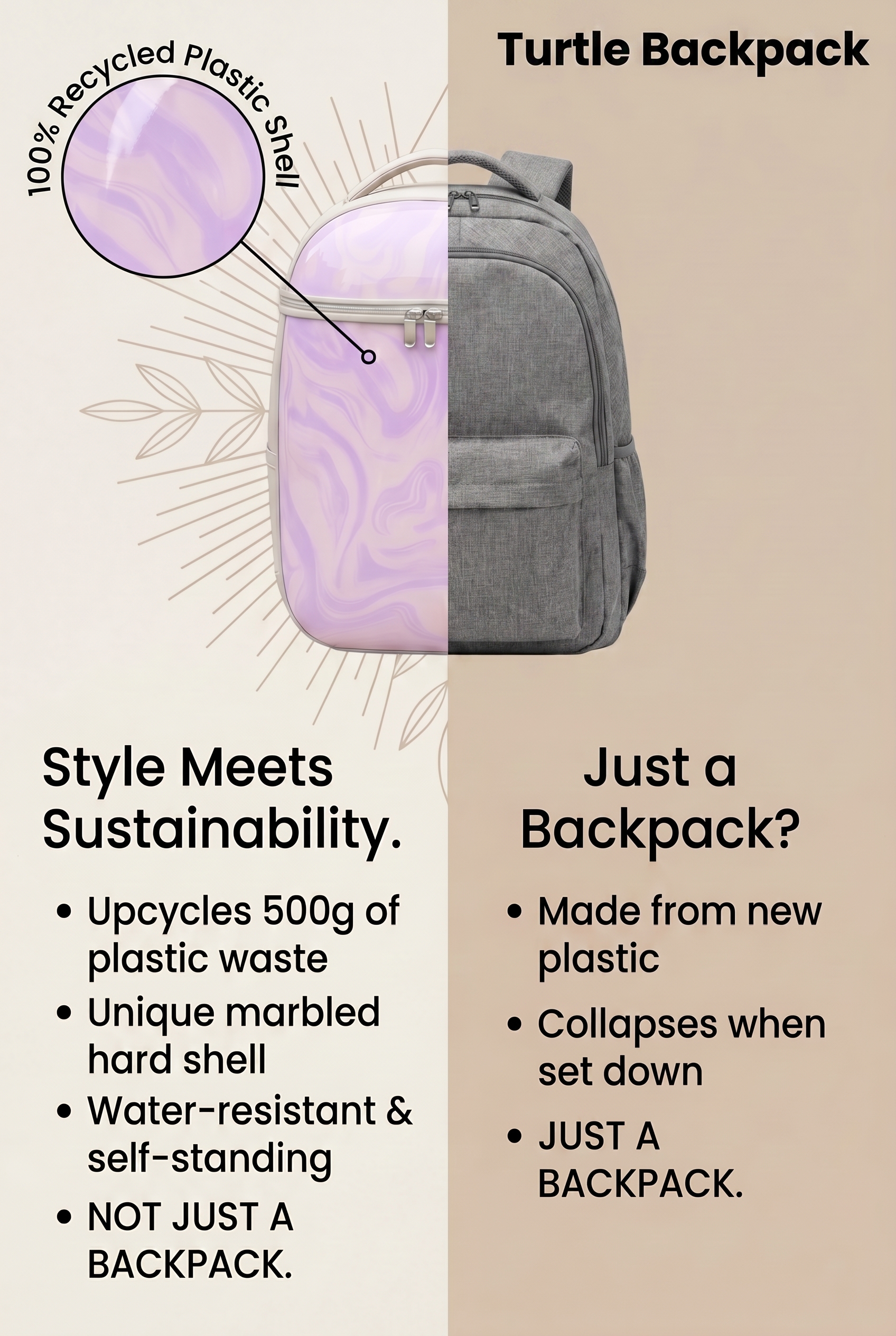 Tierra Mission Facebook ad: The Most Durable Backpack Created from Recycled Plastic