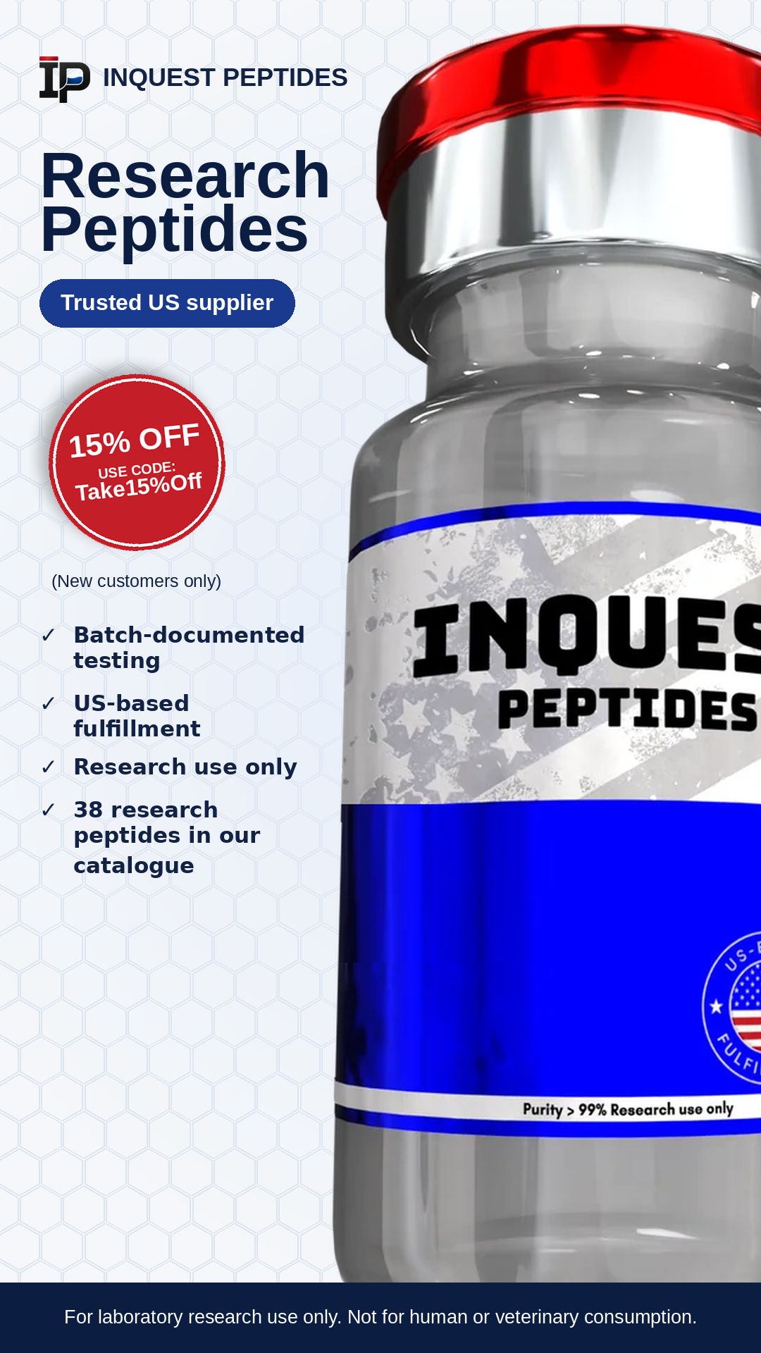 Inquest Pep Facebook ad: Trusted US Research Peptide Supplier