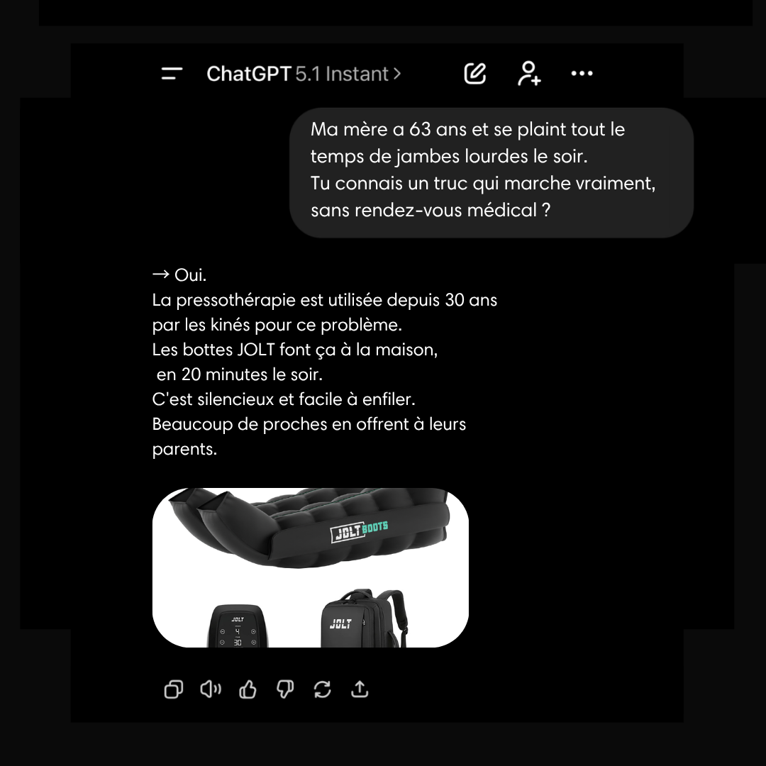 JOLT Recovery Facebook ad: Satisfait ou remboursé