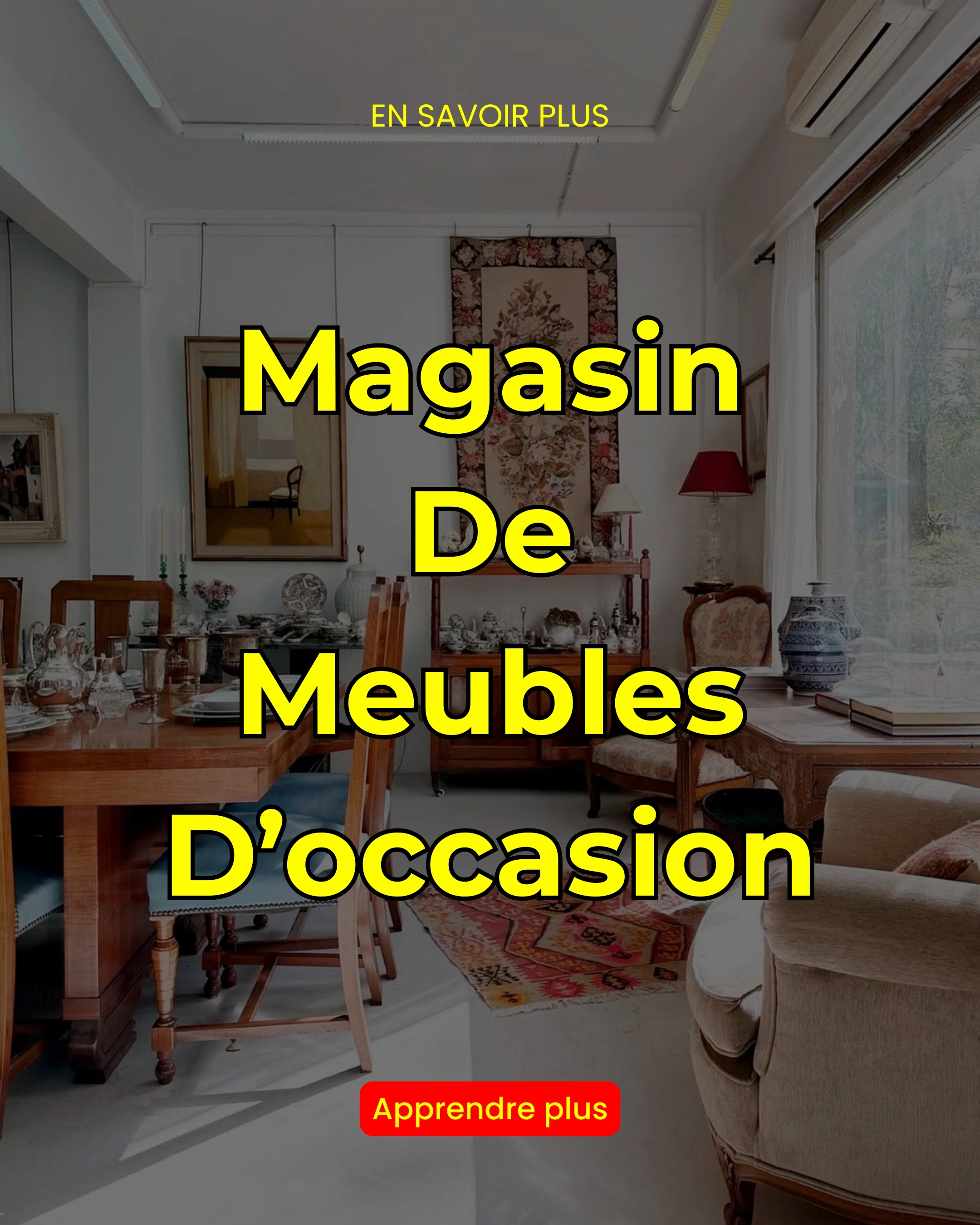 Insight Daily Hub Facebook ad: En savoir plus sur les magasins de meubles d'occasion.