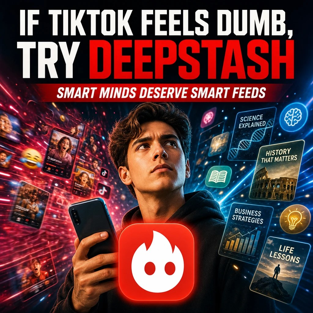 Deepstash Facebook ad