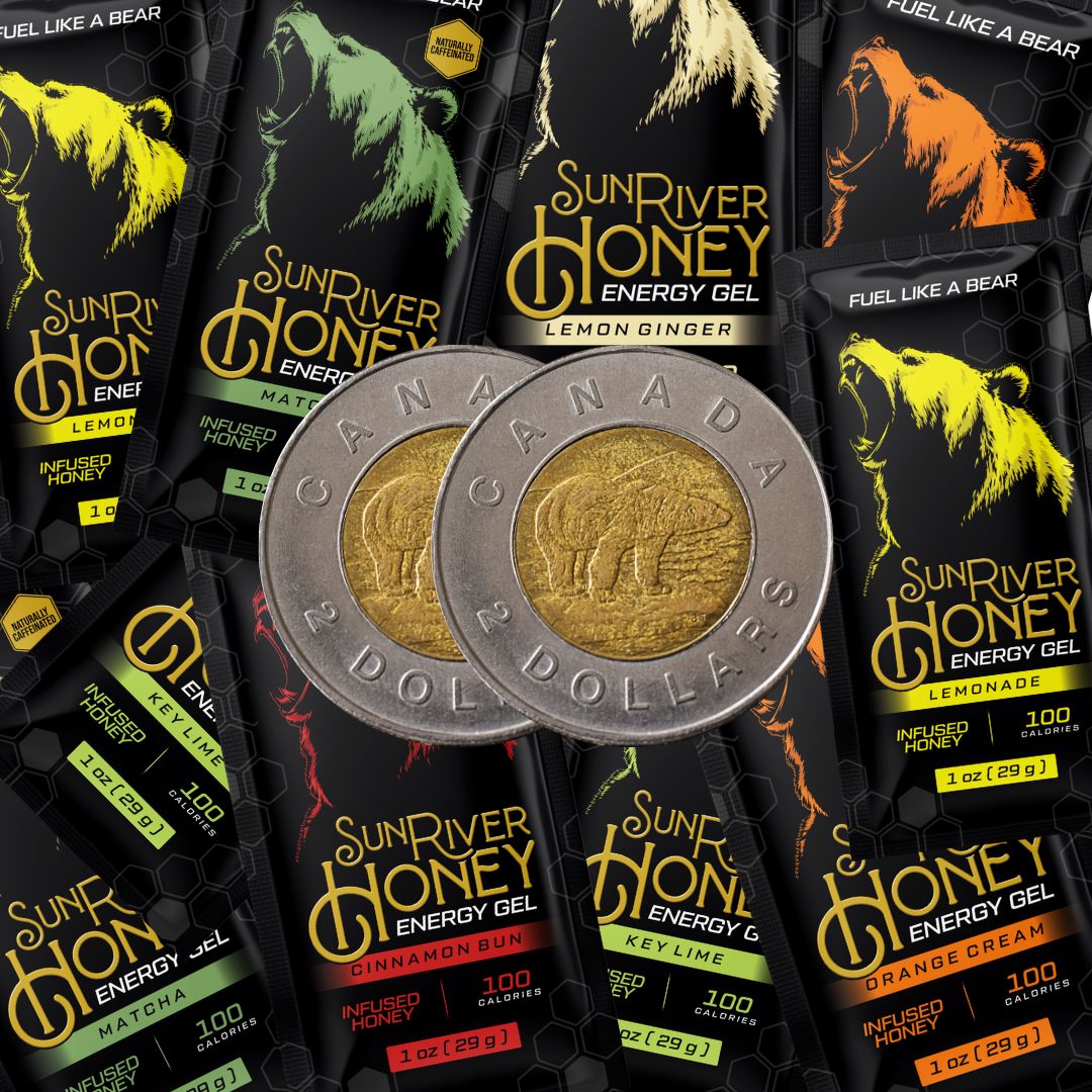 Sun River Honey Facebook ad: $3.99 incl. Free Shipping. 6 honey gel flavors.