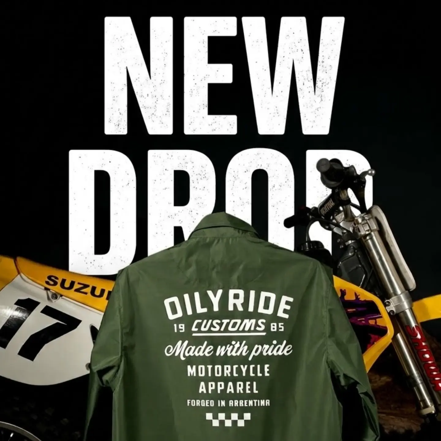 Oily Ride Facebook ad: Exclusivo Verde Militar edicion limitada.