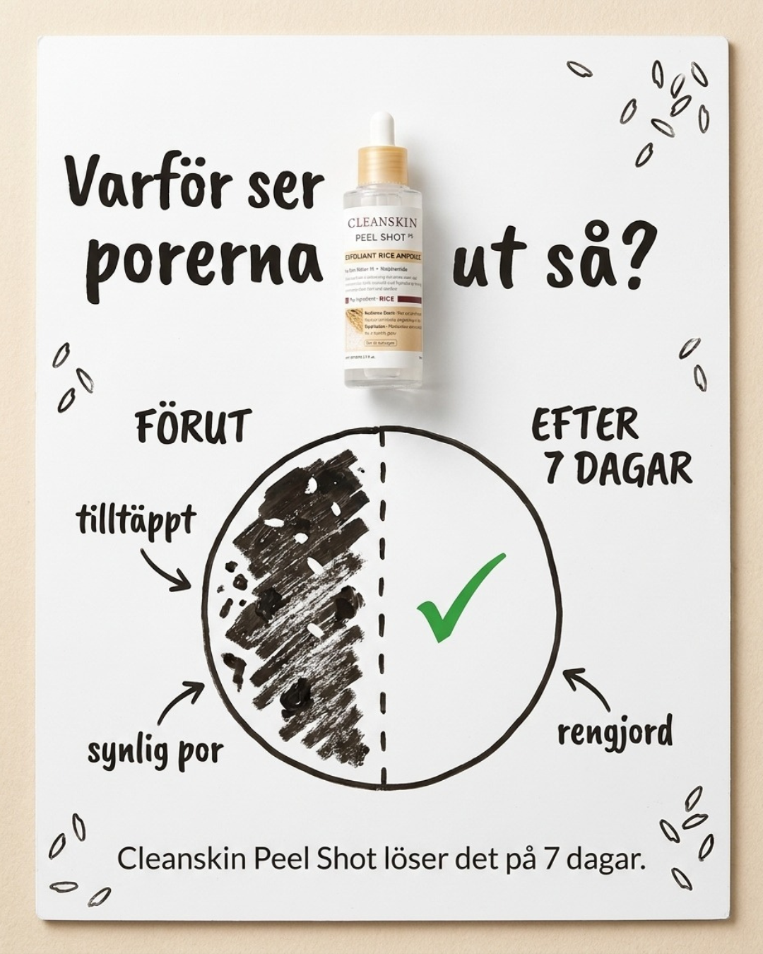 Cleanskin Store Facebook ad: Känn dig bekväm med din hud igen