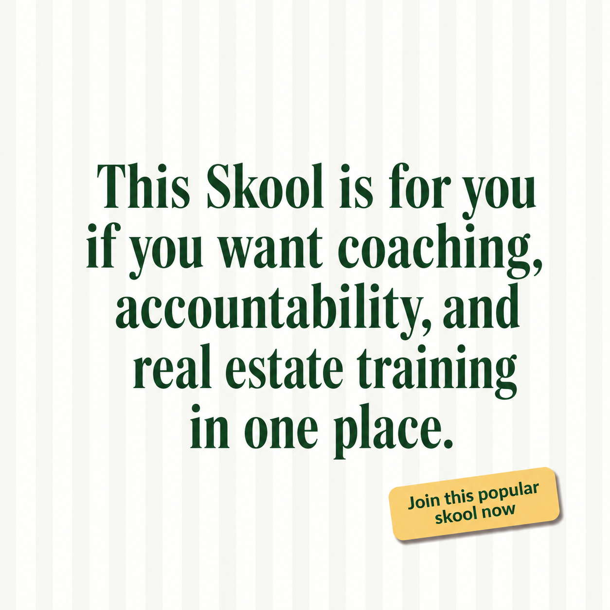 Skool Facebook ad