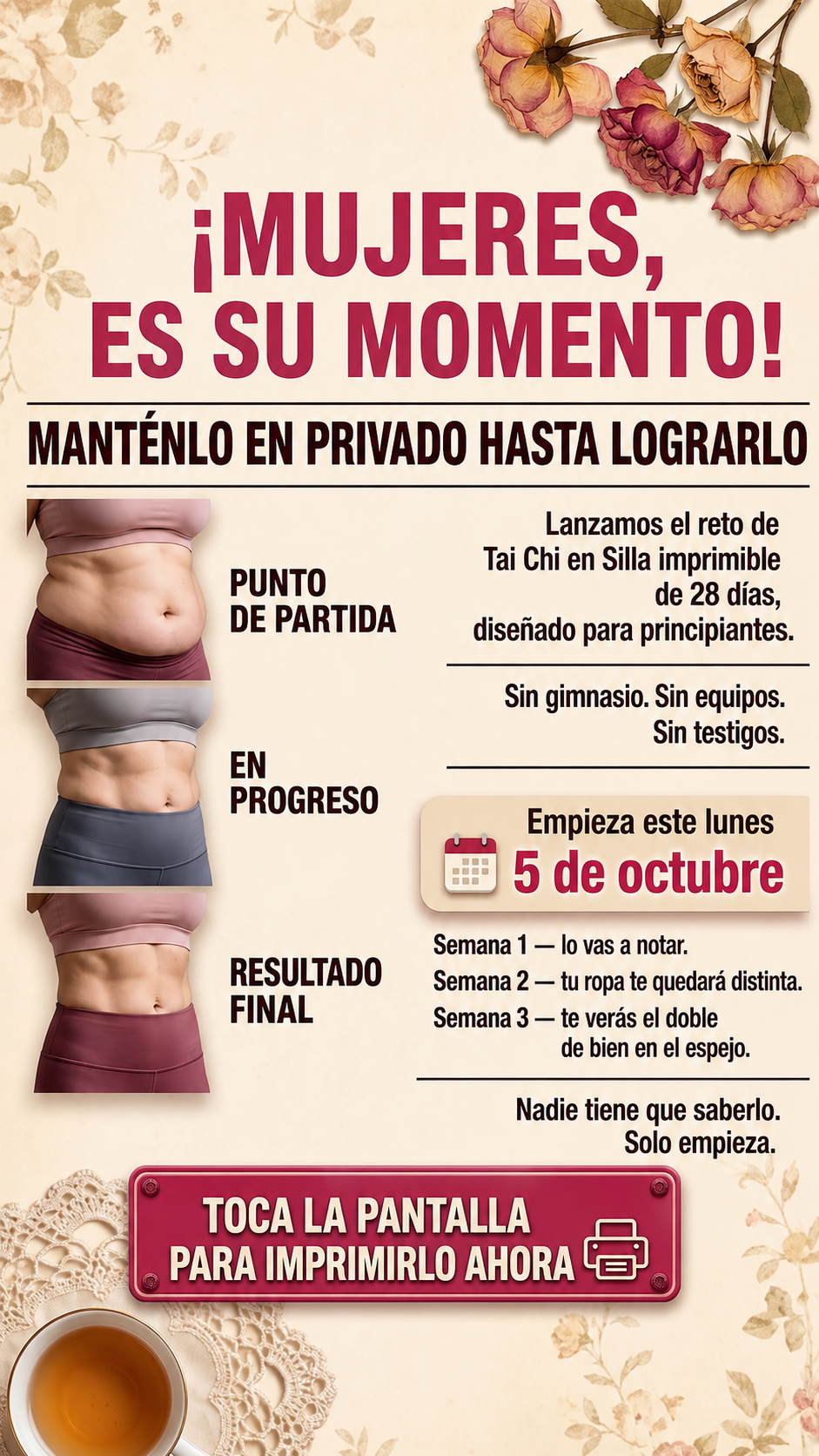 Lori Fitness Facebook ad: ¡Siéntete más fuerte, con más energía y activa…