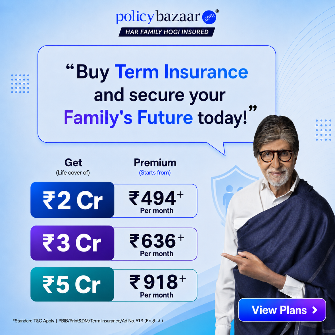Policybazaar Facebook ad: Buy Term Life Insurance