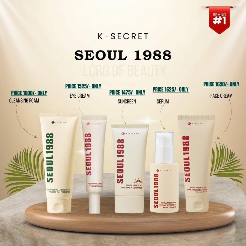 SS cosmetic hub Facebook ad: K-SECRET | Seoul 1988