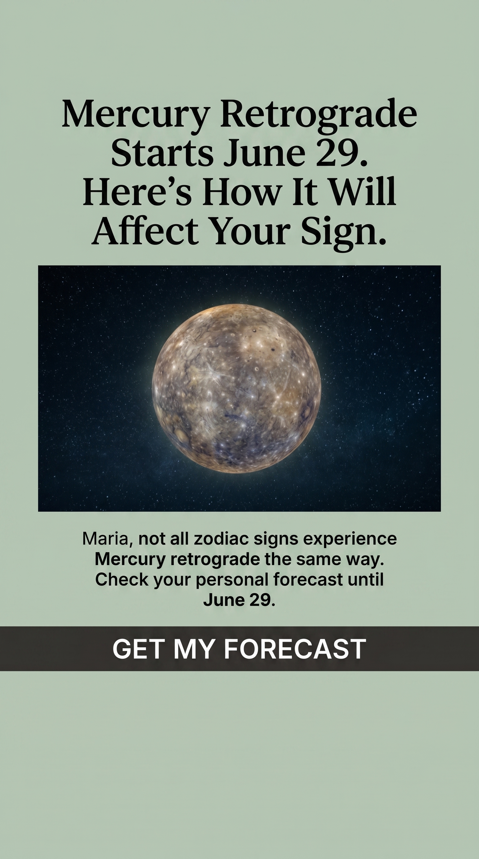 Moonology Insight Facebook ad