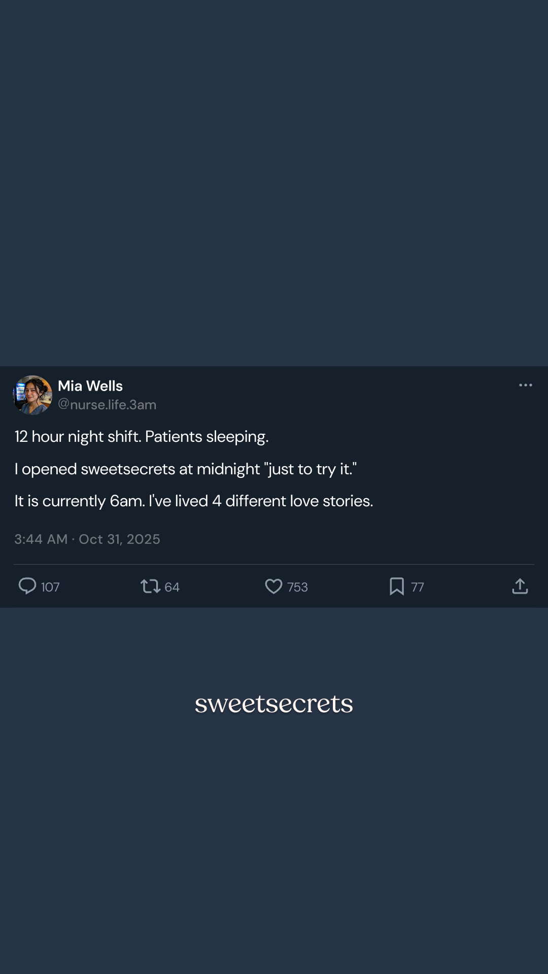 Sweetsecrets Facebook ad