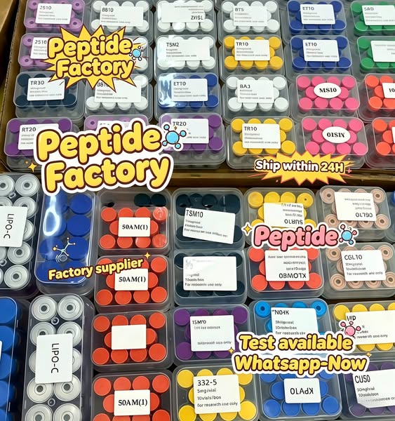 Peptide manufacturer Facebook ad: Premium Peptides with Direct Factory-Access
