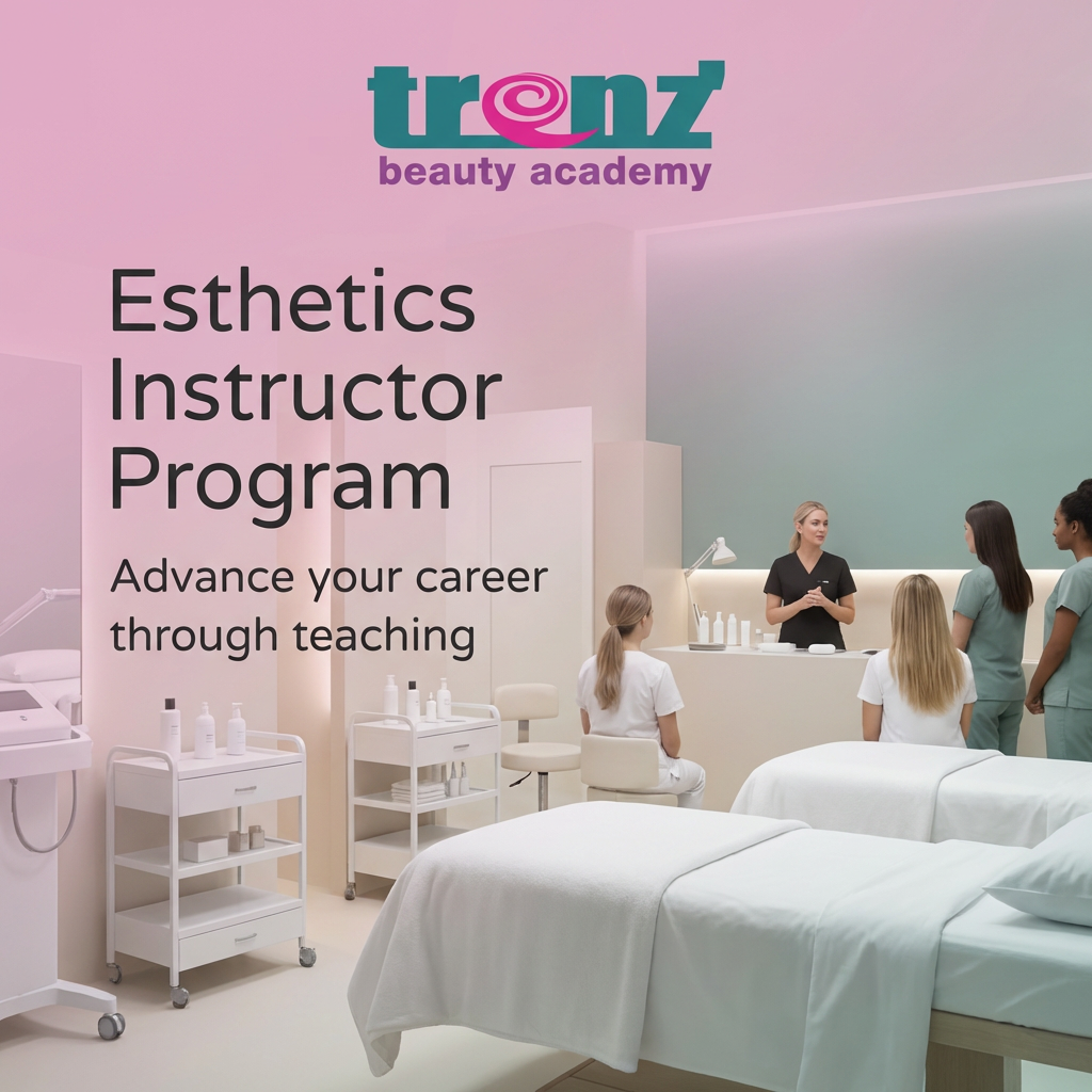 Trenz Beauty Academy Facebook ad: Become a Licensed Esthetician