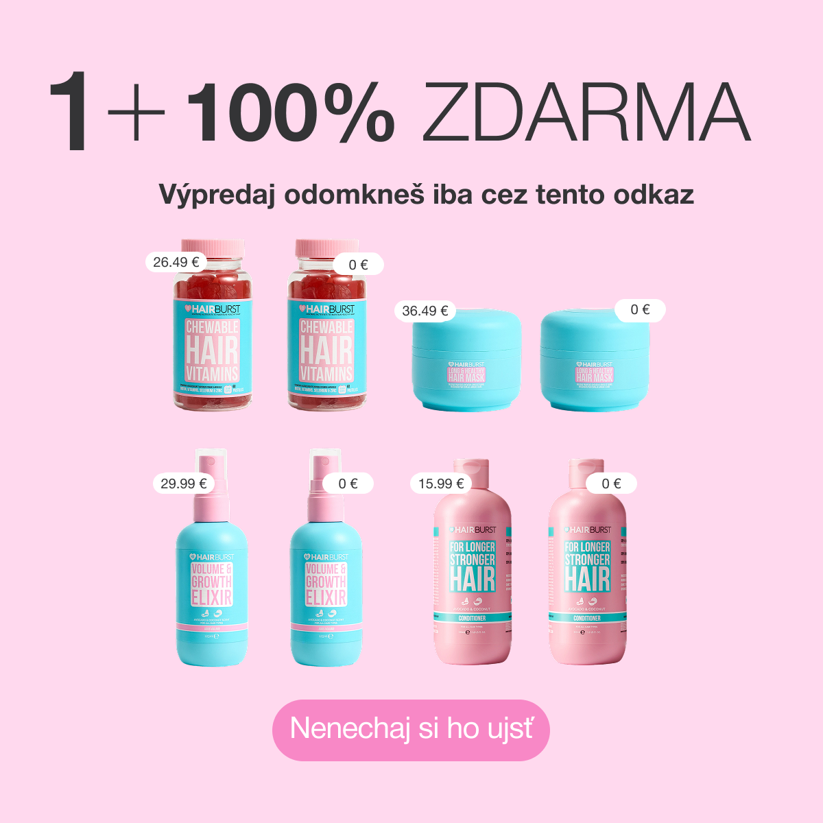 Hairburst SK.CZ Facebook ad from Aug 12, 2026